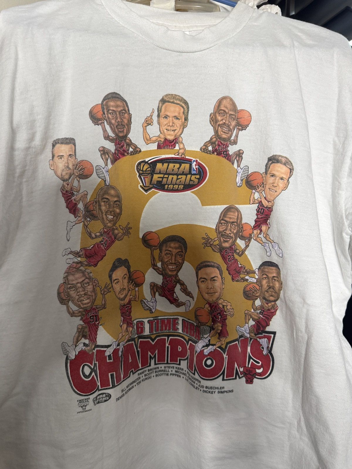 NBA Vintage Chicago Bulls 1998 NBA Finals T-Shirt 6 Time X-Large Size US XL / EU 56 / 4 - 2 Thumbnail