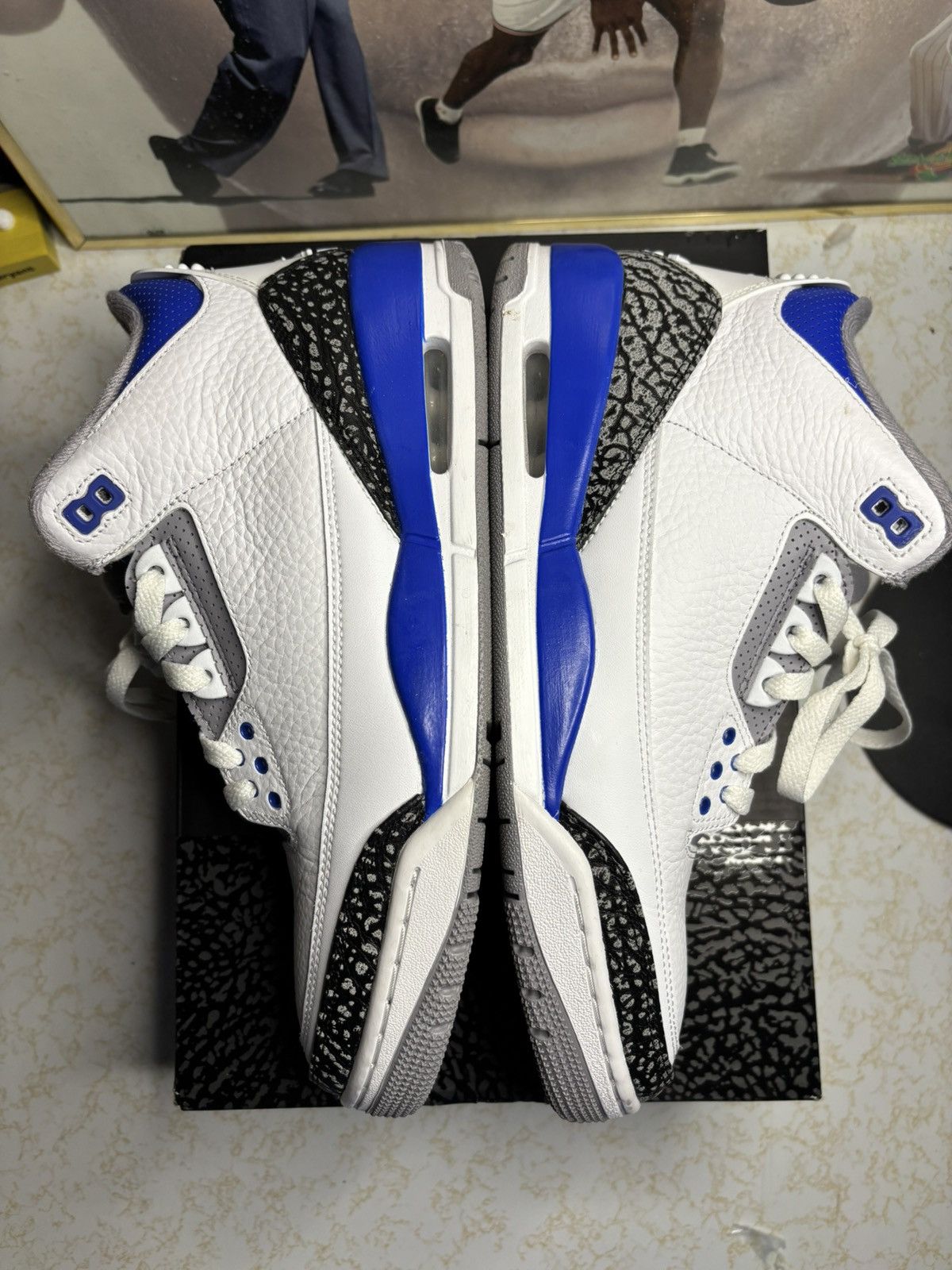 Jordan Brand Air Jordan 3 Retro Racer Blue Size US 9.5 / EU 42-43 - 4 Thumbnail