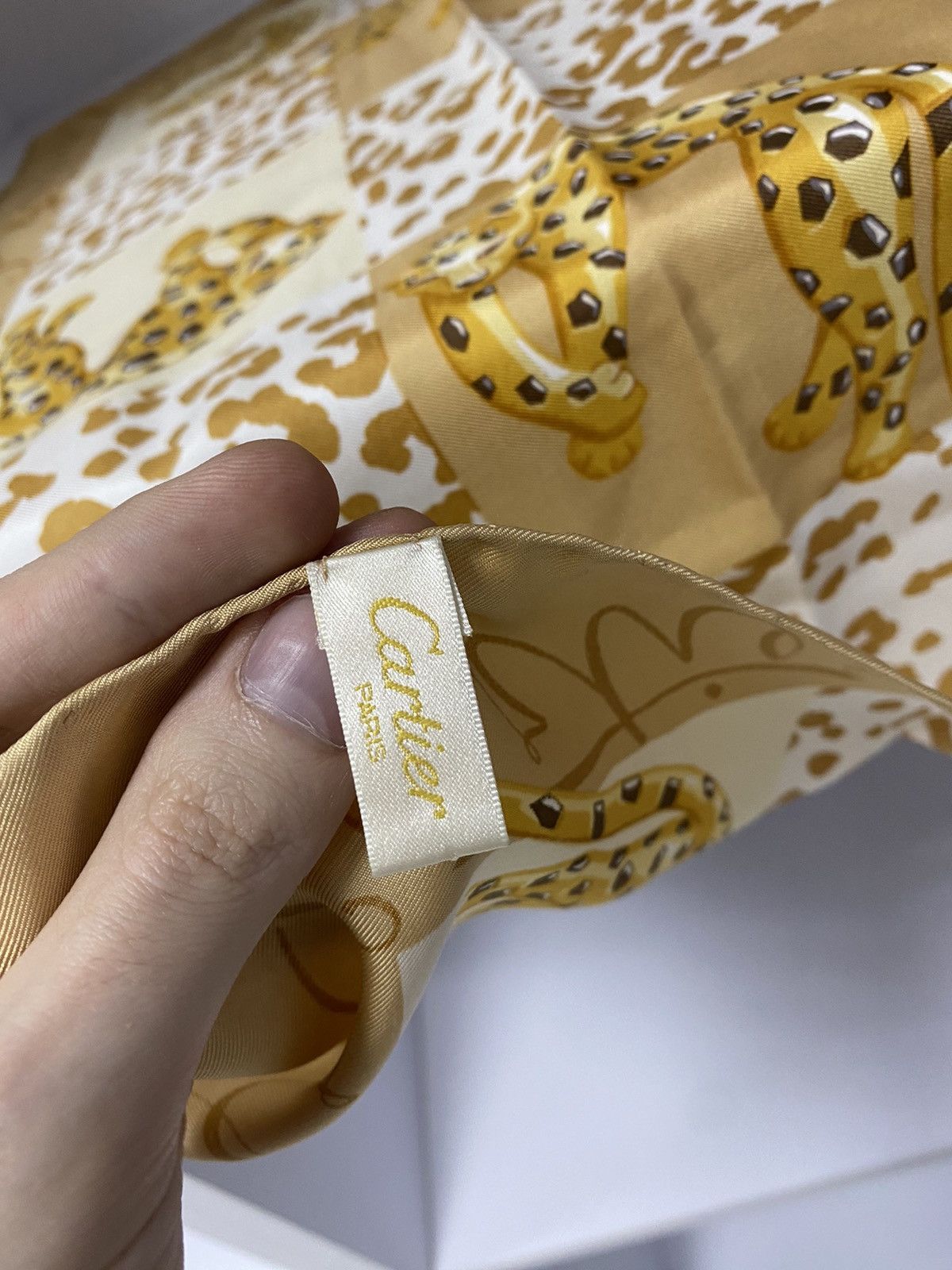 Cartier × Vintage Vintage Cartier Silk Scarf Panther Size ONE SIZE - 7 Thumbnail