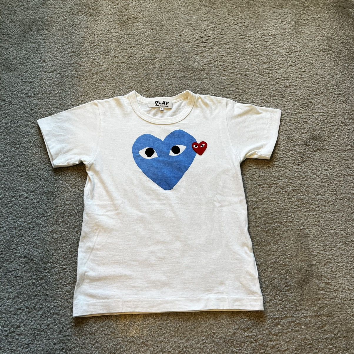 Comme des Garcons Play Blue Heart T-Shirt