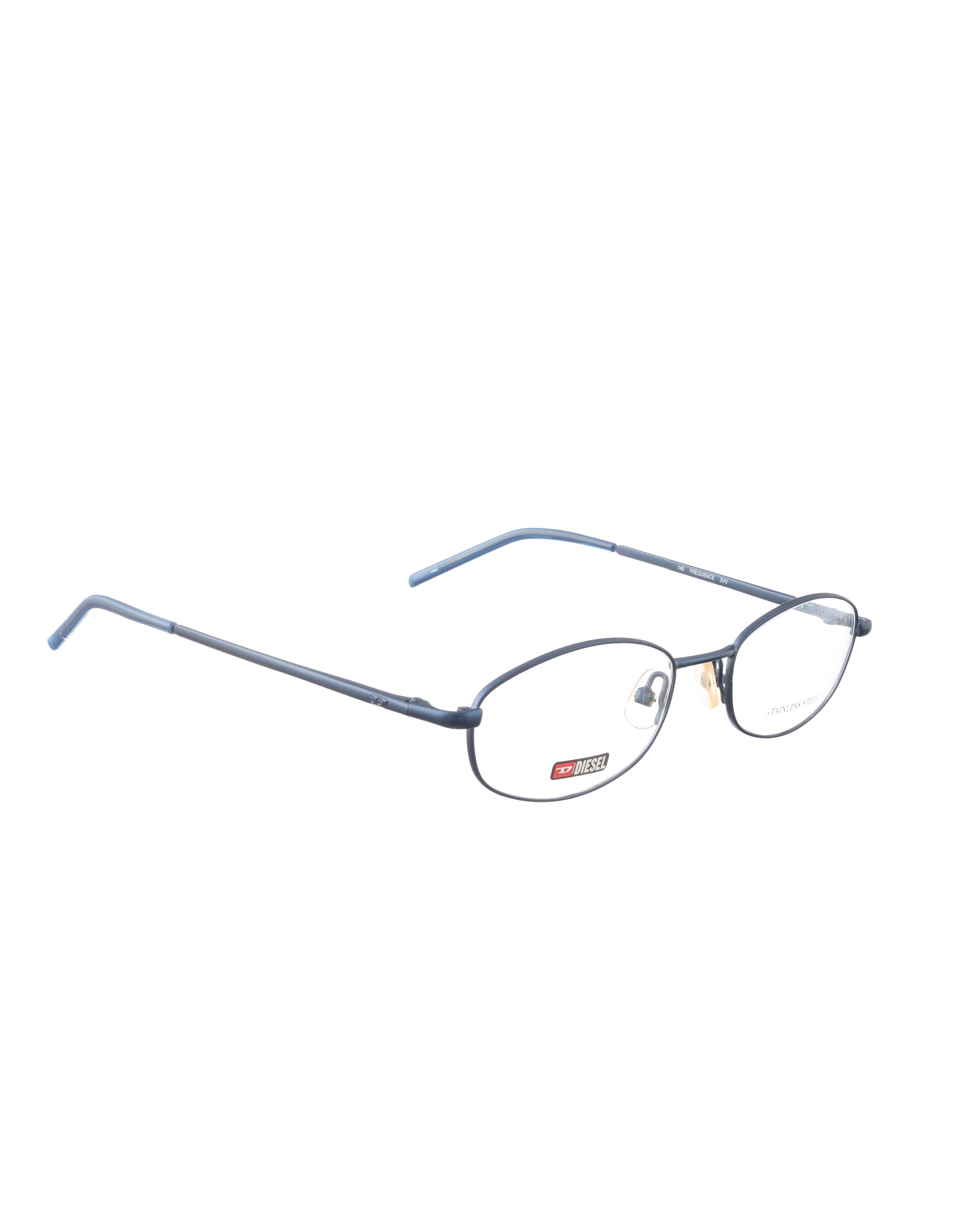 Diesel Diesel '00s Denim Blue Matte Metal Oval Glasses Size ONE SIZE - 1 Thumbnail