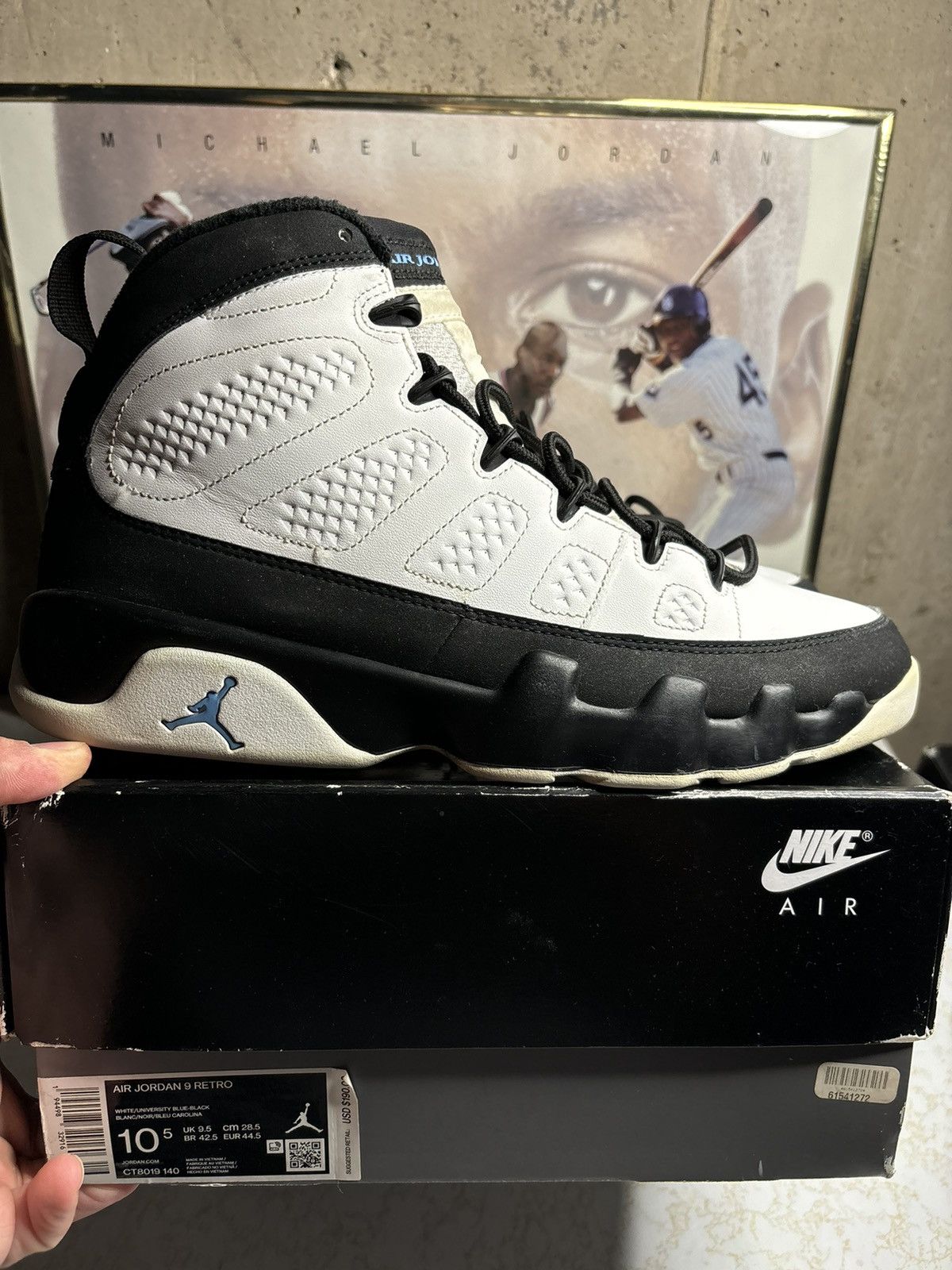 Jordan Brand Jordan Retro 9 ‘university’ Size US 10.5 / EU 43-44 - 1 Thumbnail