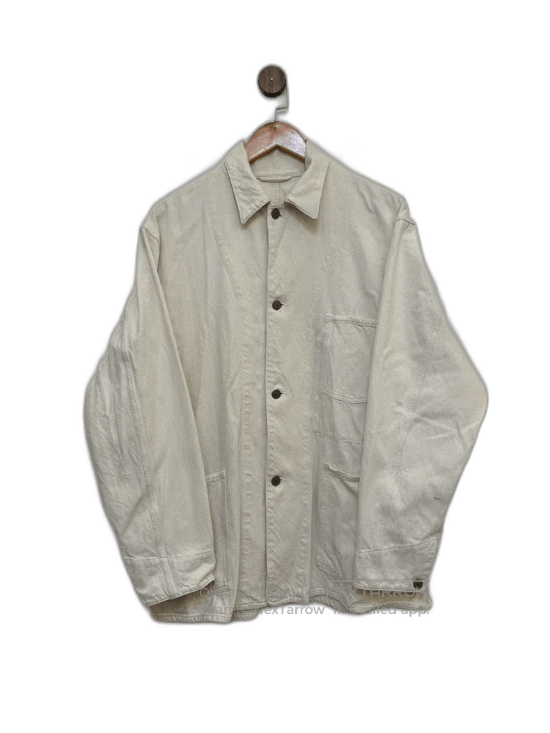 Comoli comoli white pleated fabric jacket. Size US L / EU 52-54 / 3 - 1 Thumbnail