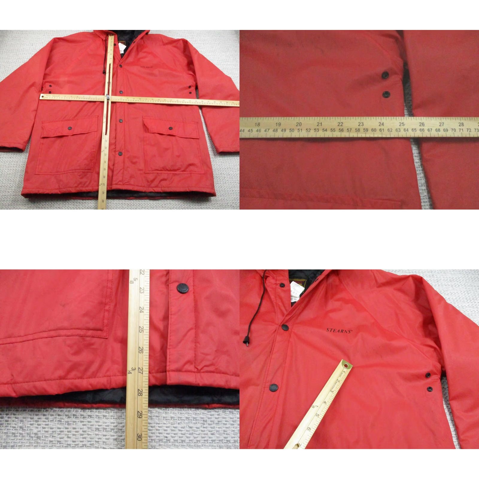 Vintage VINTAGE Stearns Jacket Mens Medium Red Dry Wear Hooded Insulated Rain Coat Outdoor Size US M / EU 48-50 / 2 - 9 Thumbnail