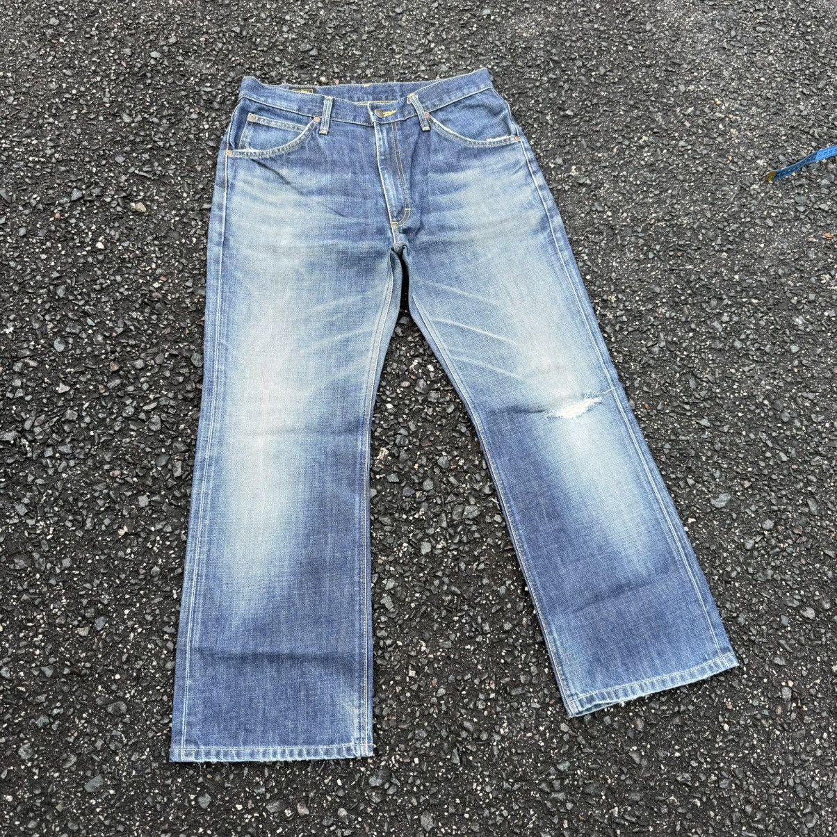 Lee VINTAGE LEE RIDER FADED RIPPEP JEAN DENIM PANTS Size US 32 / EU 48 - 1 Thumbnail