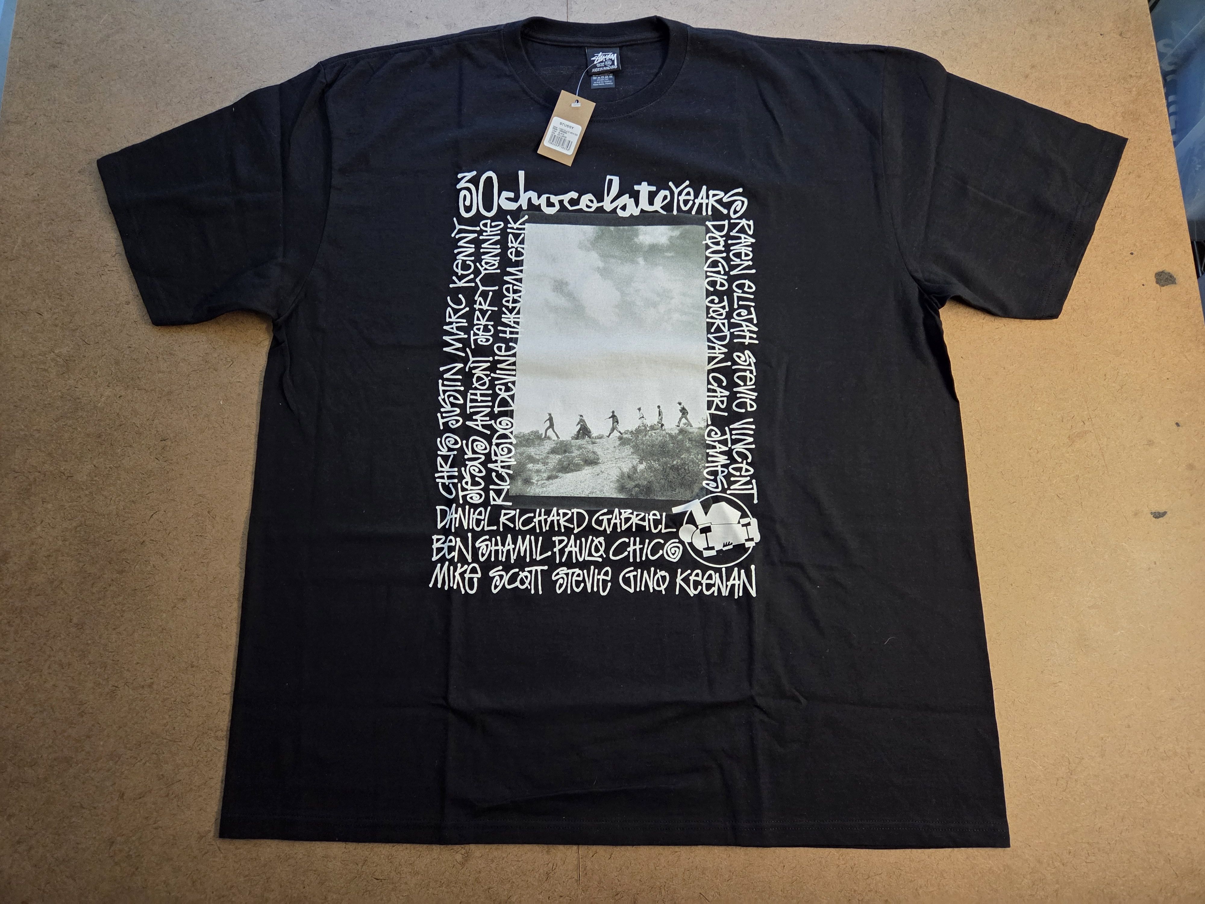 Stussy Stussy x Chocolate Skateboards 30th Anniversary Tshirt Size US XXL / EU 58 / 5 - 1 Thumbnail