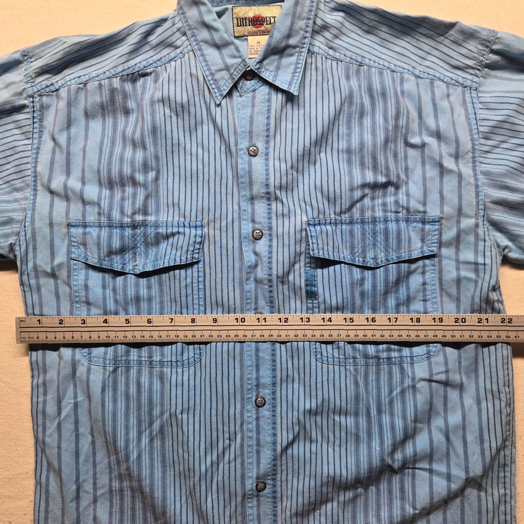 Vintage Mr. Respect Shirt Button-Up Casual Cotton Blue Short Sleeve Men M Medium Size US M / EU 48-50 / 2 - 4 Thumbnail