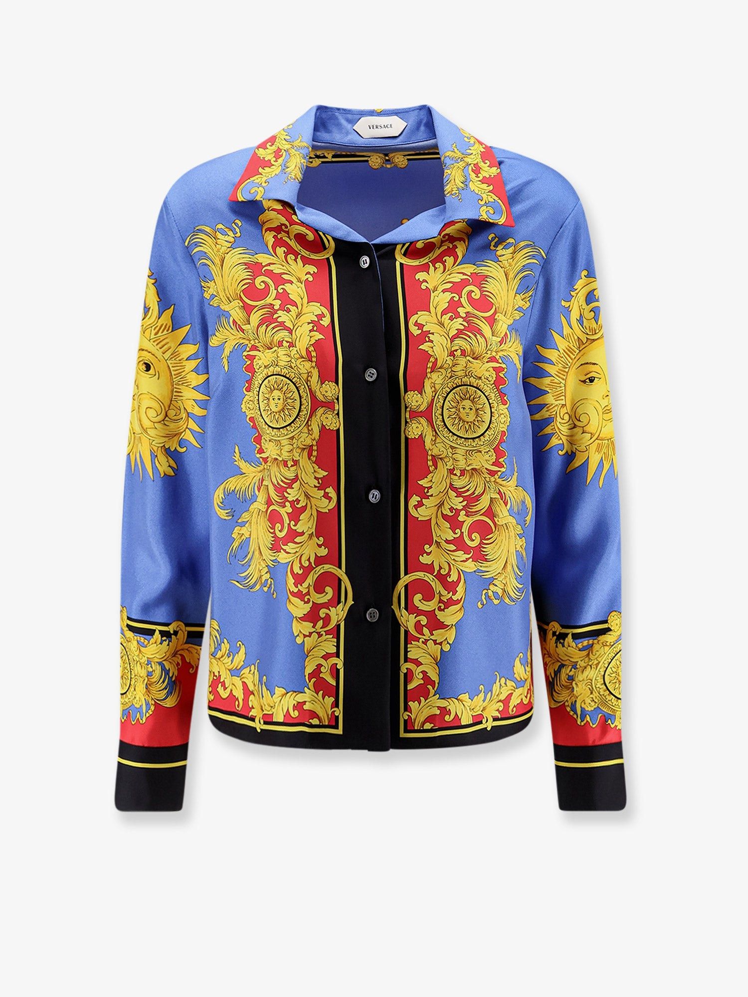 Versace Multicolor Silk Shirt Size S / US 4 / IT 40 - 1 Thumbnail