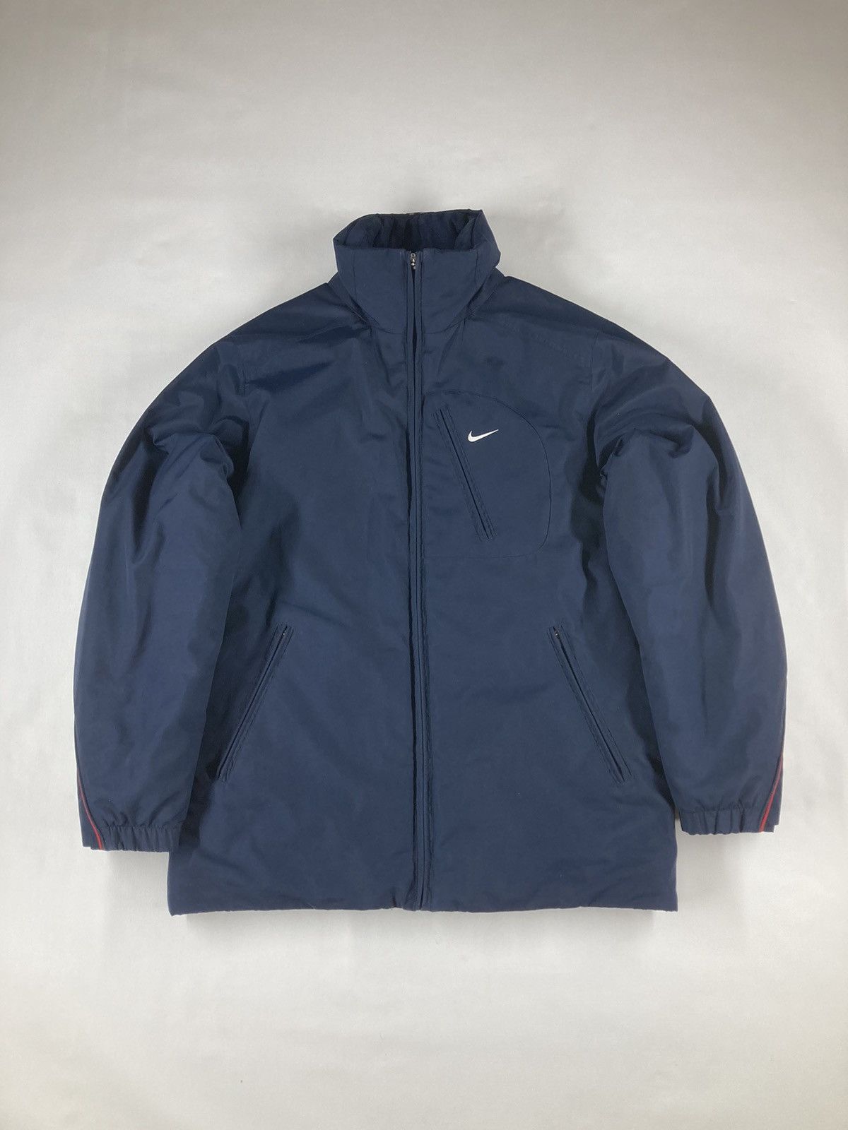 Nike × Vintage Vintage Nike Swoosh Winter Down Jacket Y2K size S Size US S / EU 44-46 / 1 - 1 Thumbnail