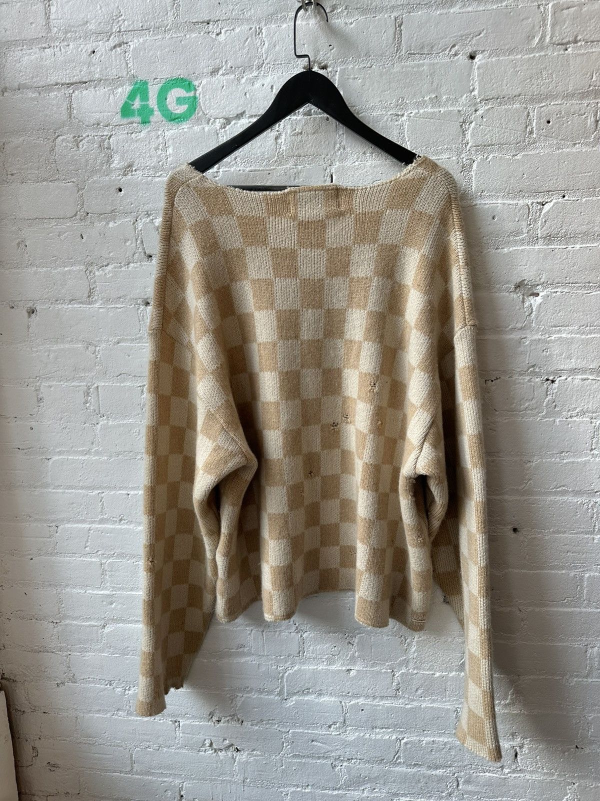 Enfants Riches Deprimes × Loro Piana ERD X LORO PIANA CHECKARD THRASHED SWEATER Size US L / EU 52-54 / 3 - 4 Thumbnail
