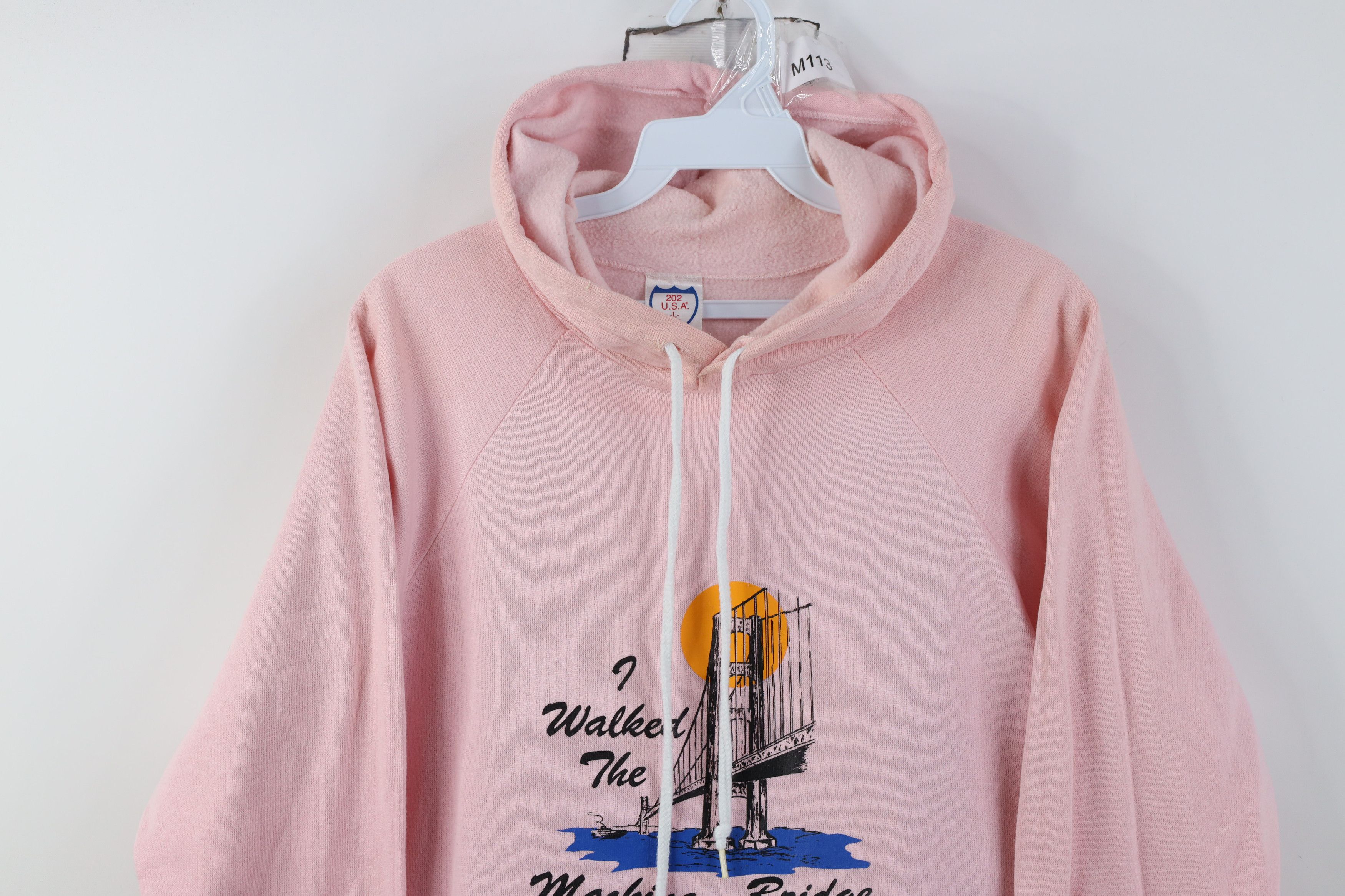 Vintage Vintage 80s I Walked The Mackinac Bridge Michigan Hoodie USA Size L / US 10 / IT 46 - 2 Thumbnail