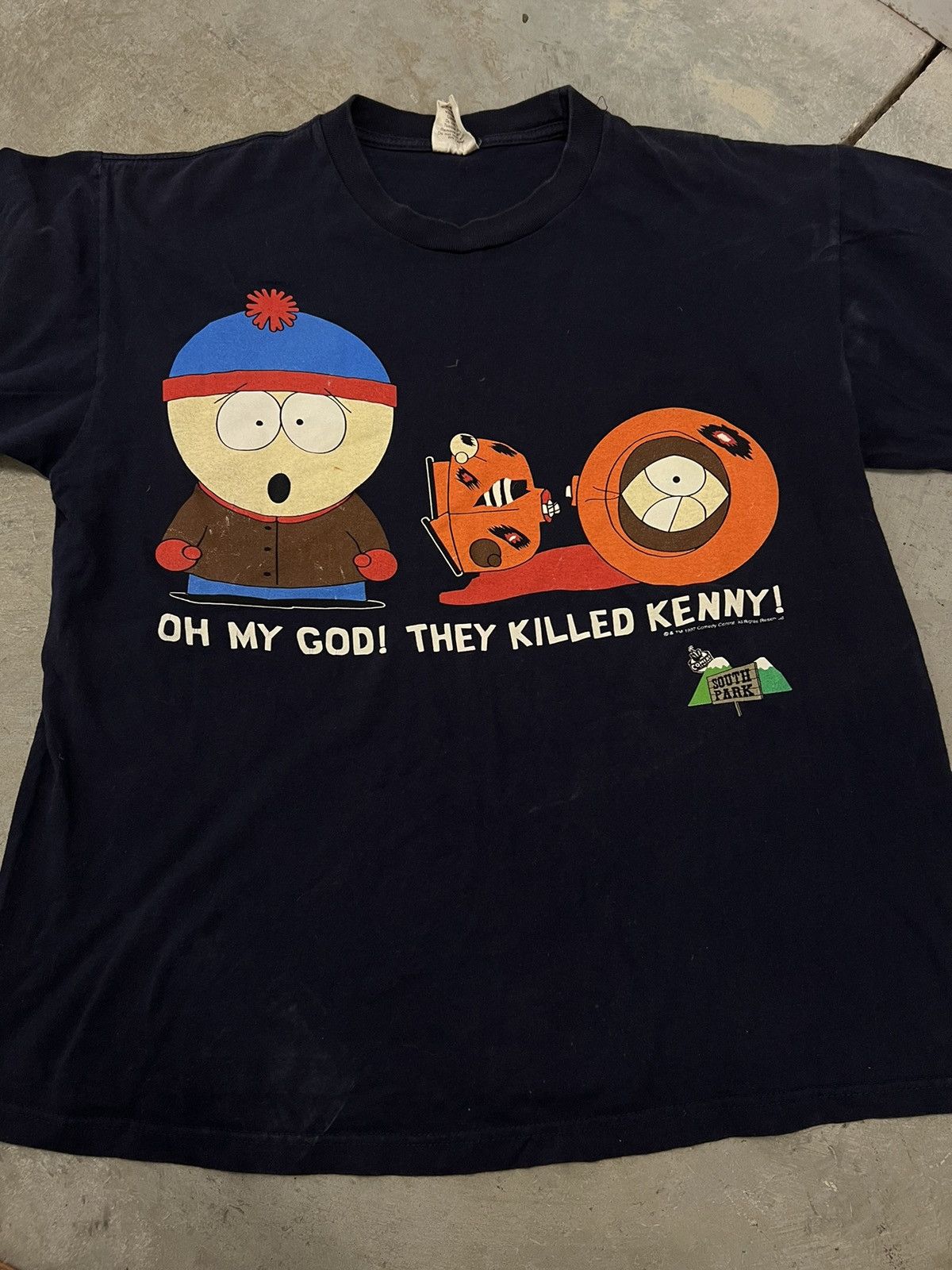 Vintage 1997 South Park Oh My God They Killed Kenny Tee - XL 海外