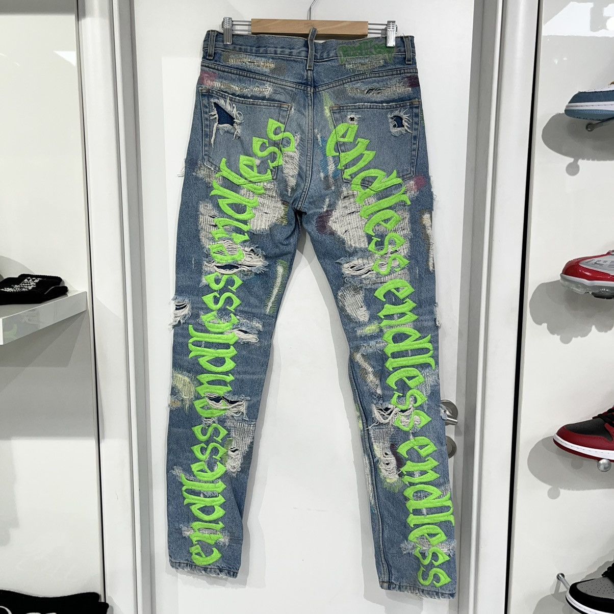 Vlone ジーンズ Vlone Vlone Zipper Jeans Blue | Grailed
