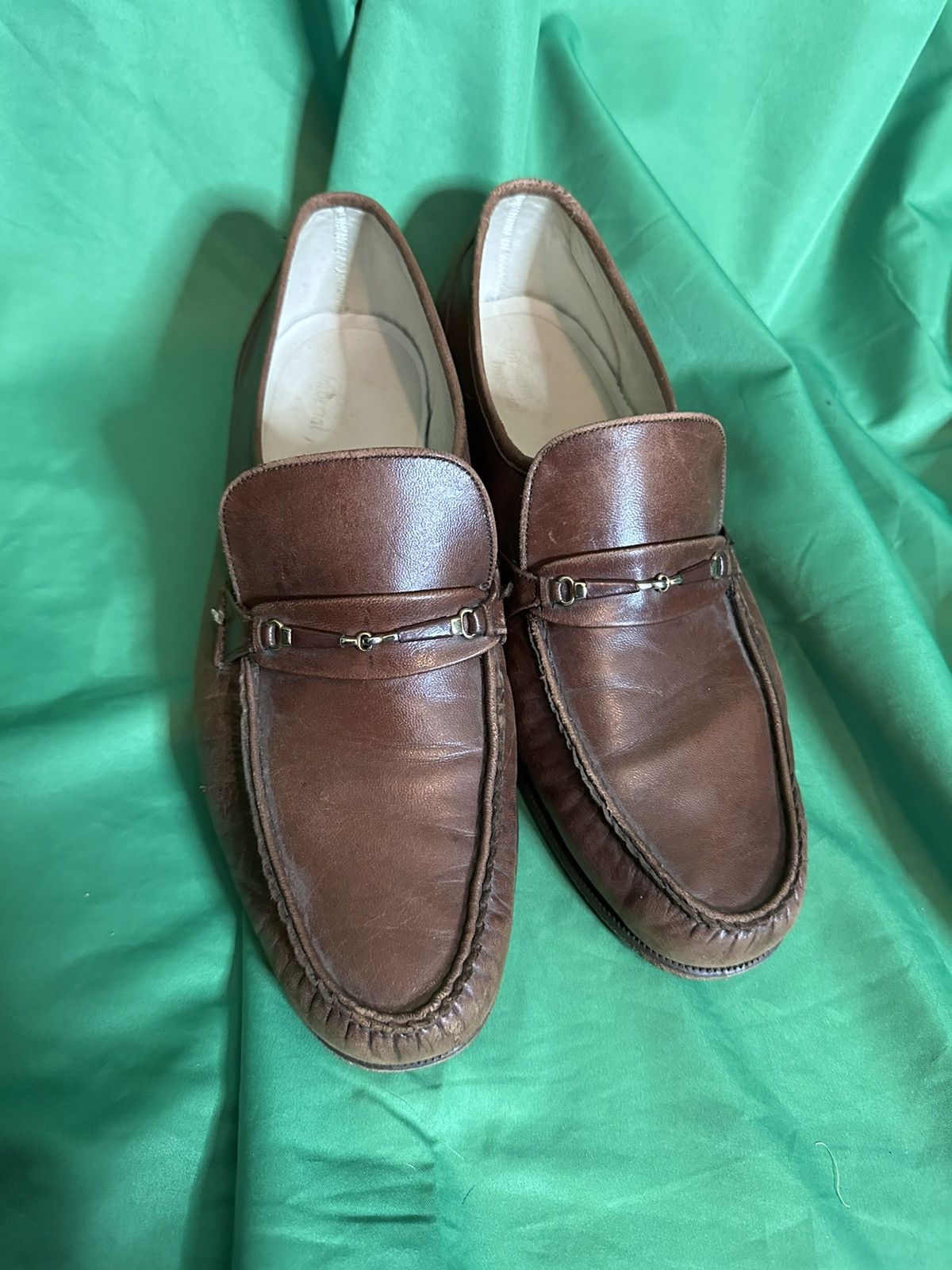 Florsheim IMPERIAL brown leather horsebit moc toe loafers Size US 9 / EU 42 - 11 Thumbnail