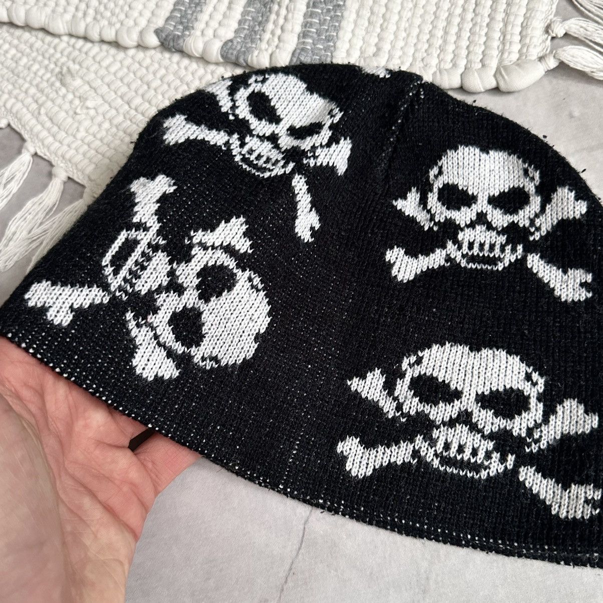 Hysteric Glamour × Undercover Japan Skull Yohji Yamamoto Vibe Knit Hat Beanie Size ONE SIZE - 6 Thumbnail
