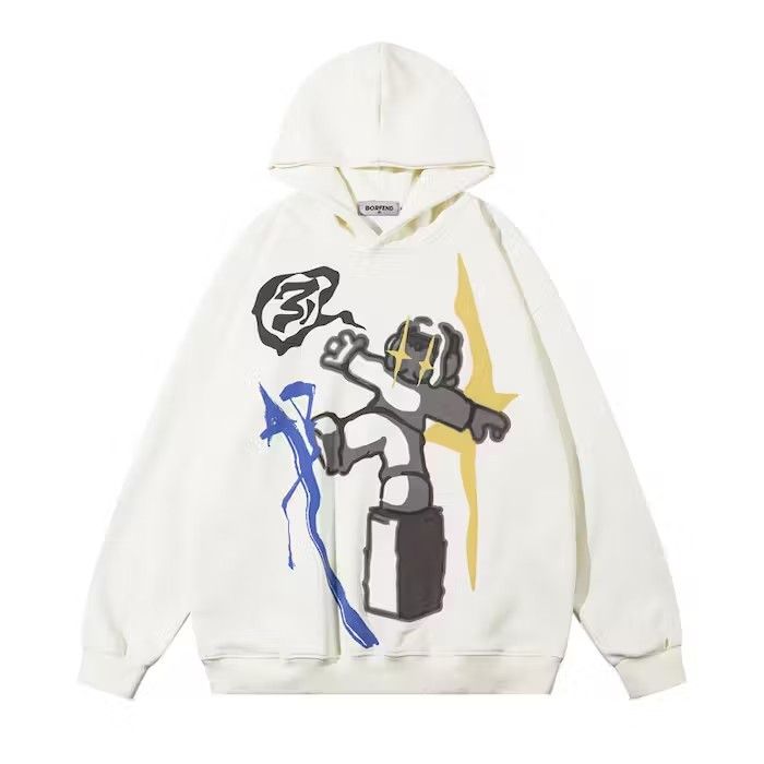 Japanese Brand Graphic White Pullover Hoodie Size US M / EU 48-50 / 2 - 1 Thumbnail