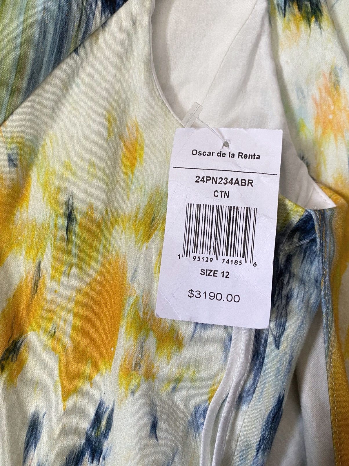 Oscar De La Renta Oscar de la Renta Halter Abstract Maxi Dress size 12 Size XL / US 12-14 / IT 48-50 - 18 Thumbnail