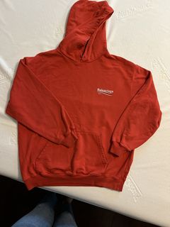 Balenciaga red hoodie discount 2017