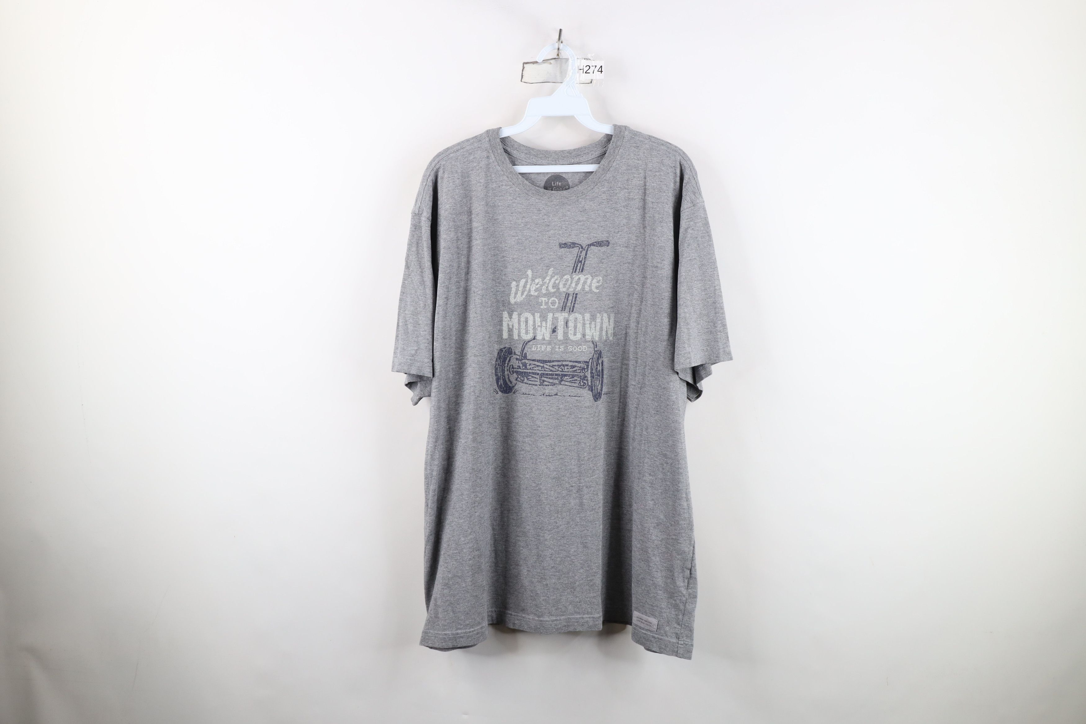 Life is Good Life Is Good Mowtown Funny Dad Short Sleeve T-Shirt Gray Size US XL / EU 56 / 4 - 1 Thumbnail