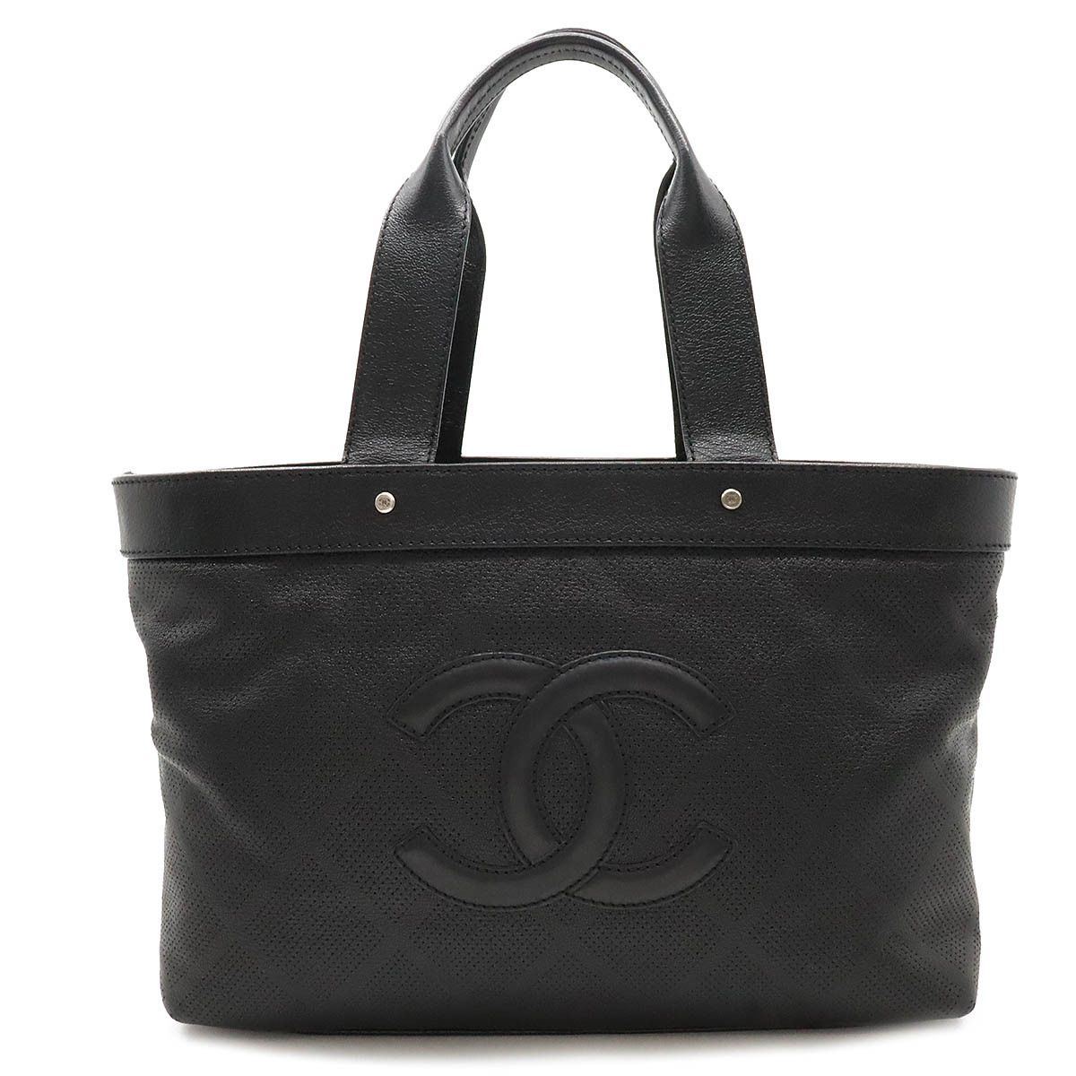 Chanel Chanel Chanel Leather Coco Mark Mesh Tote Bag A33936 Leather Tote Bag A33936 in Great Condition Size ONE SIZE - 1 Thumbnail