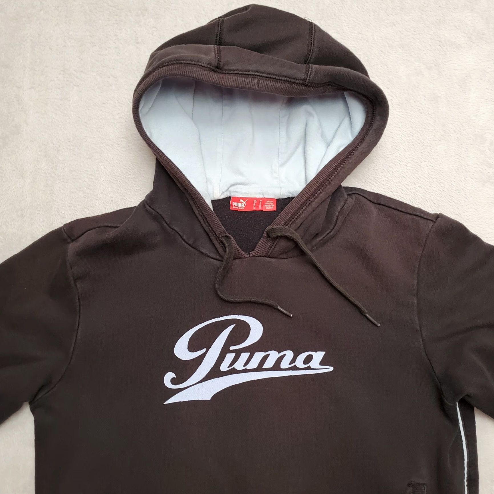 Puma VINTAGE Puma Hoodie Womens M Black Hooded Center Big Logo Sweatshirt Casual Outdoor Mens Womens Girls Boys Size M / US 6-8 / IT 42-44 - 2 Thumbnail