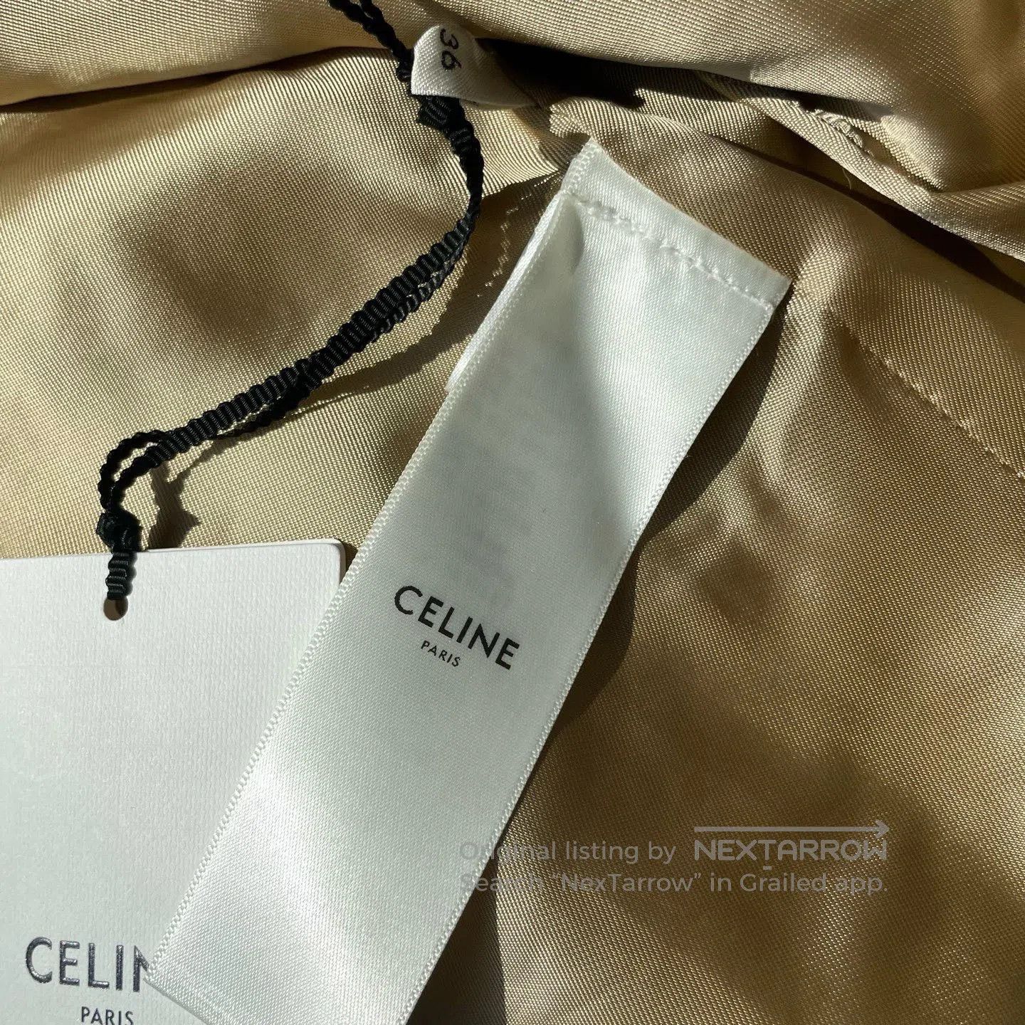 Celine Celine Camel Tweed Gold Button Coat. Size XS / US 0-2 / IT 36-38 - 5 Thumbnail