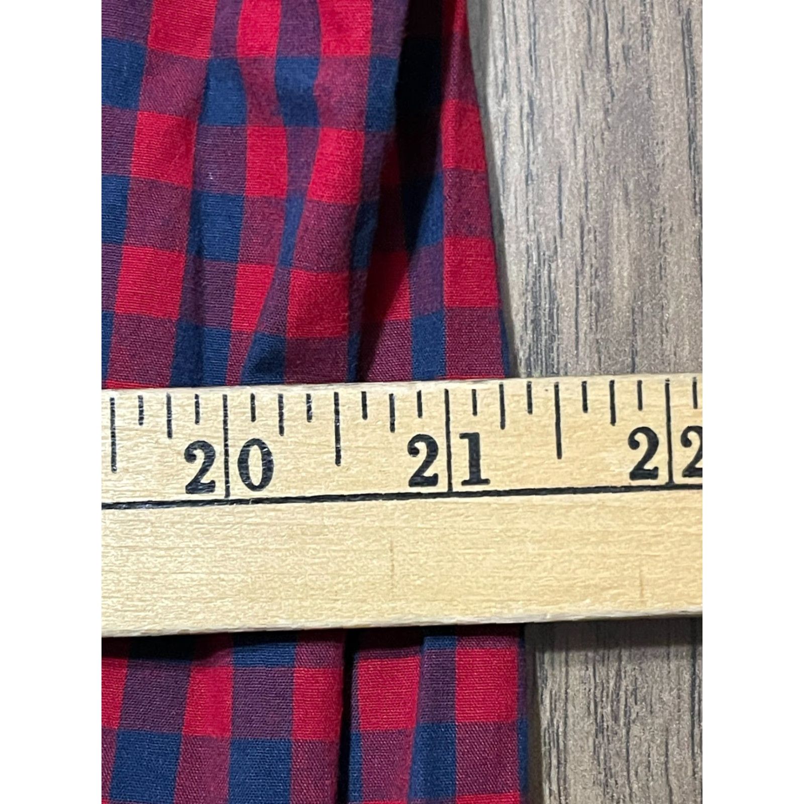 George George Shirt Mens XL Blue Red Plaid Button-Up Long Sleeve Classic Fit Size US XL / EU 56 / 4 - 5 Thumbnail