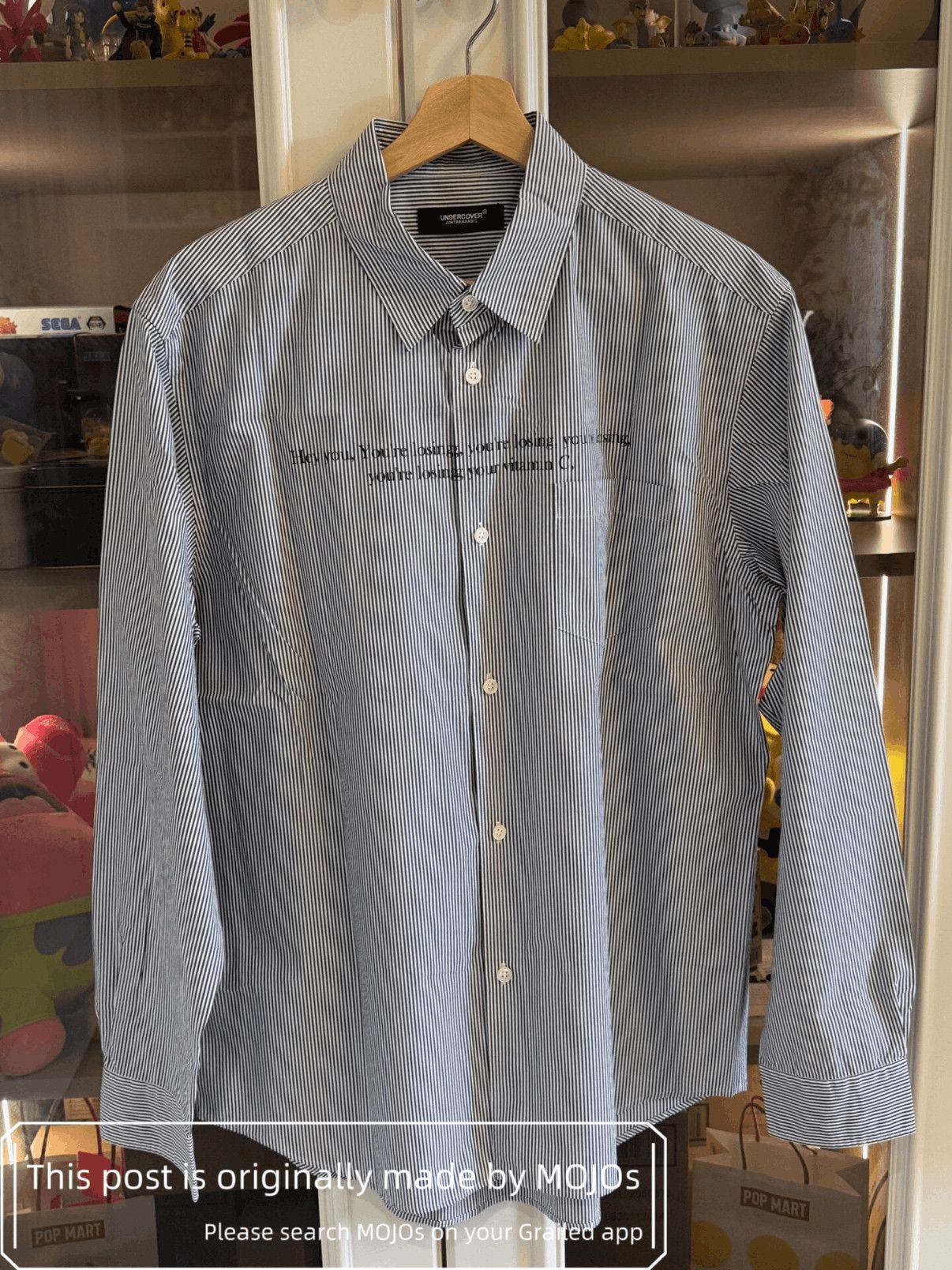 Sz 3 Undercover 23SS Poetry Stripe Shirt mojos14041128