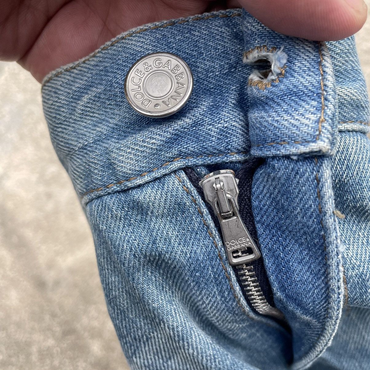 Dolce & Gabbana 🔥Trash🔥🇮🇹Dolce & Gabbana Stone Washed Rips Distress Jeans Size US 33 - 14 Thumbnail