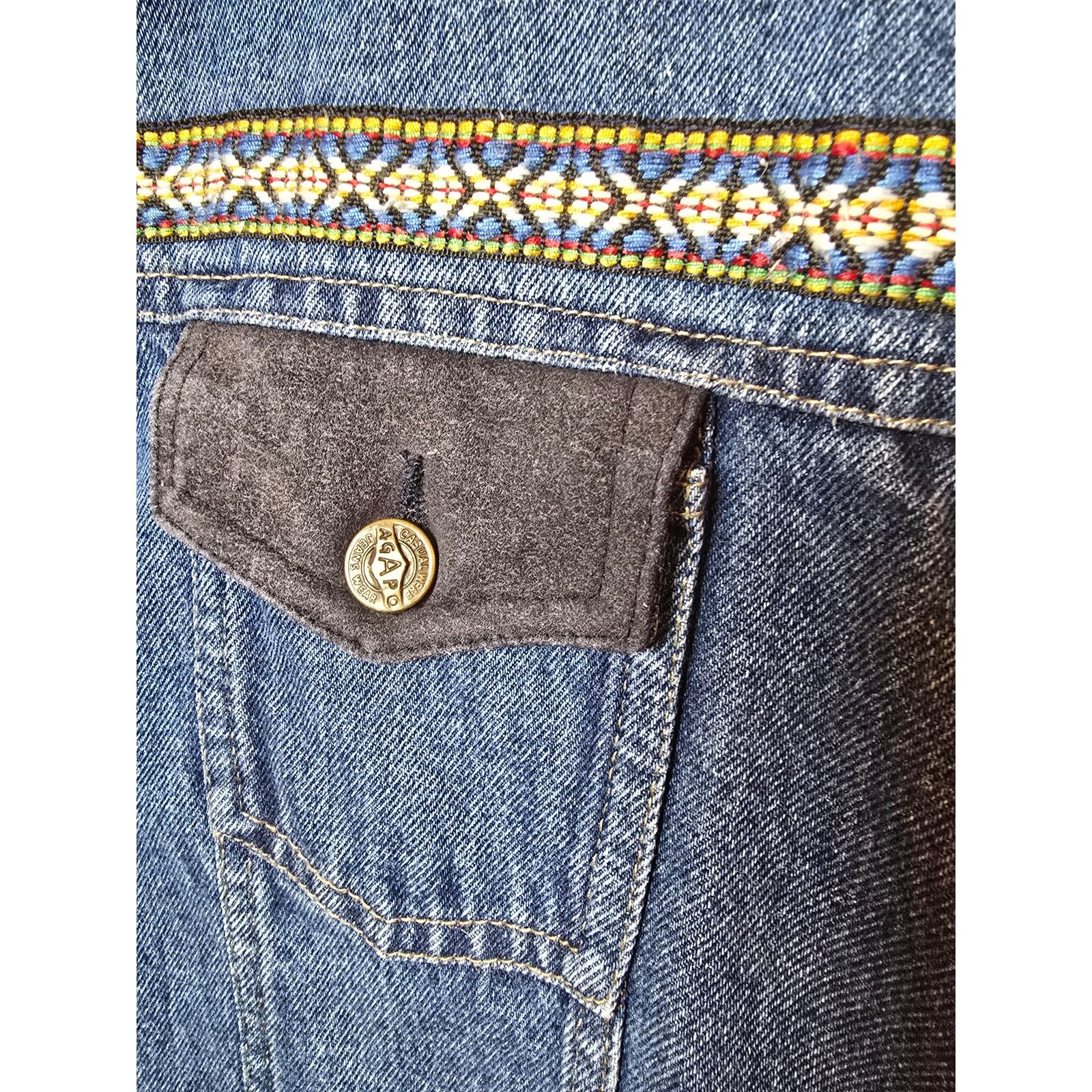 Other Agapo 90s Vintage Denim Jacket Size Large Size L / US 10 / IT 46 - 2 Thumbnail