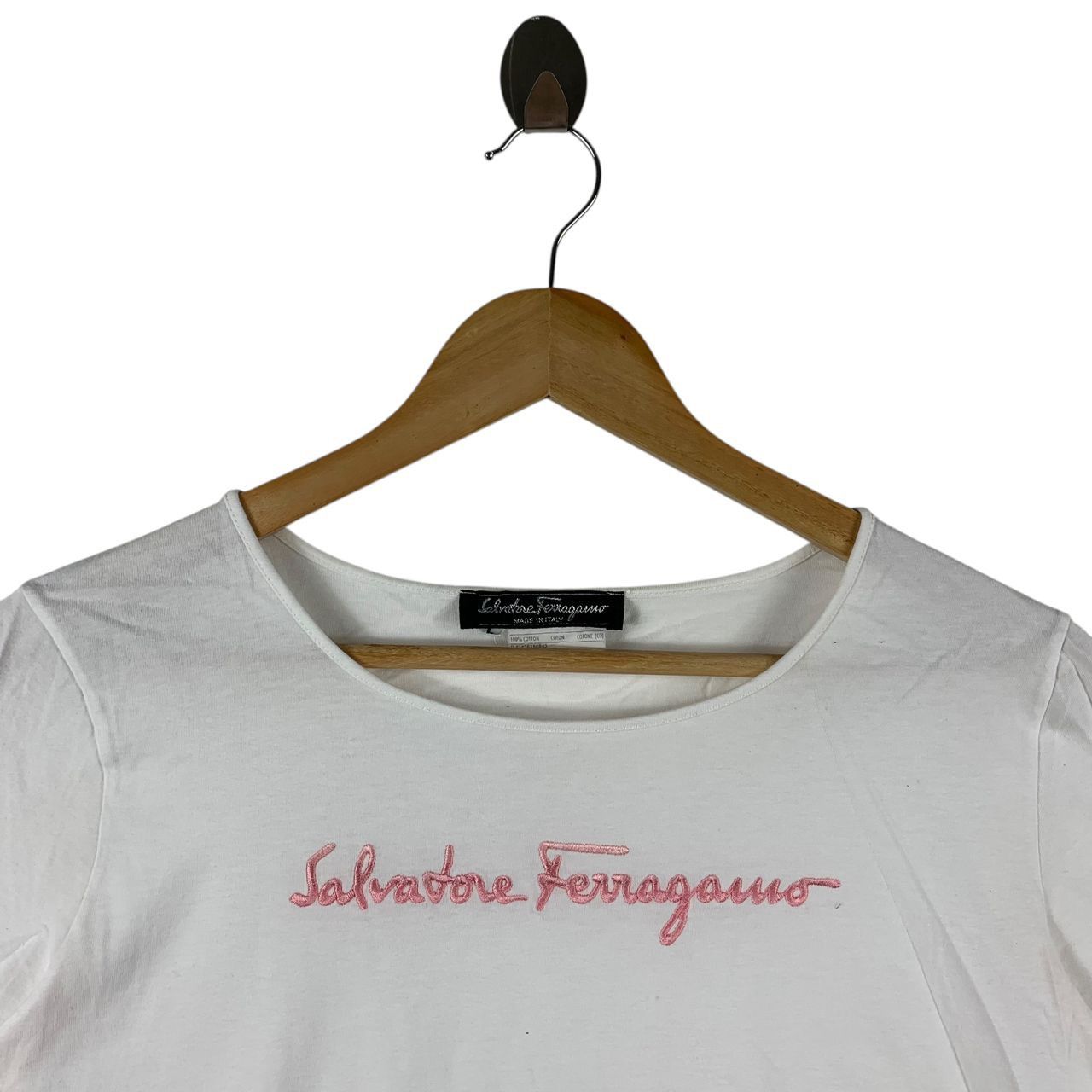 Designer × Salvatore Ferragamo × Vintage Vintage SALVATORE FERRAGAMO women tee Size L / US 10 / IT 46 - 2 Thumbnail