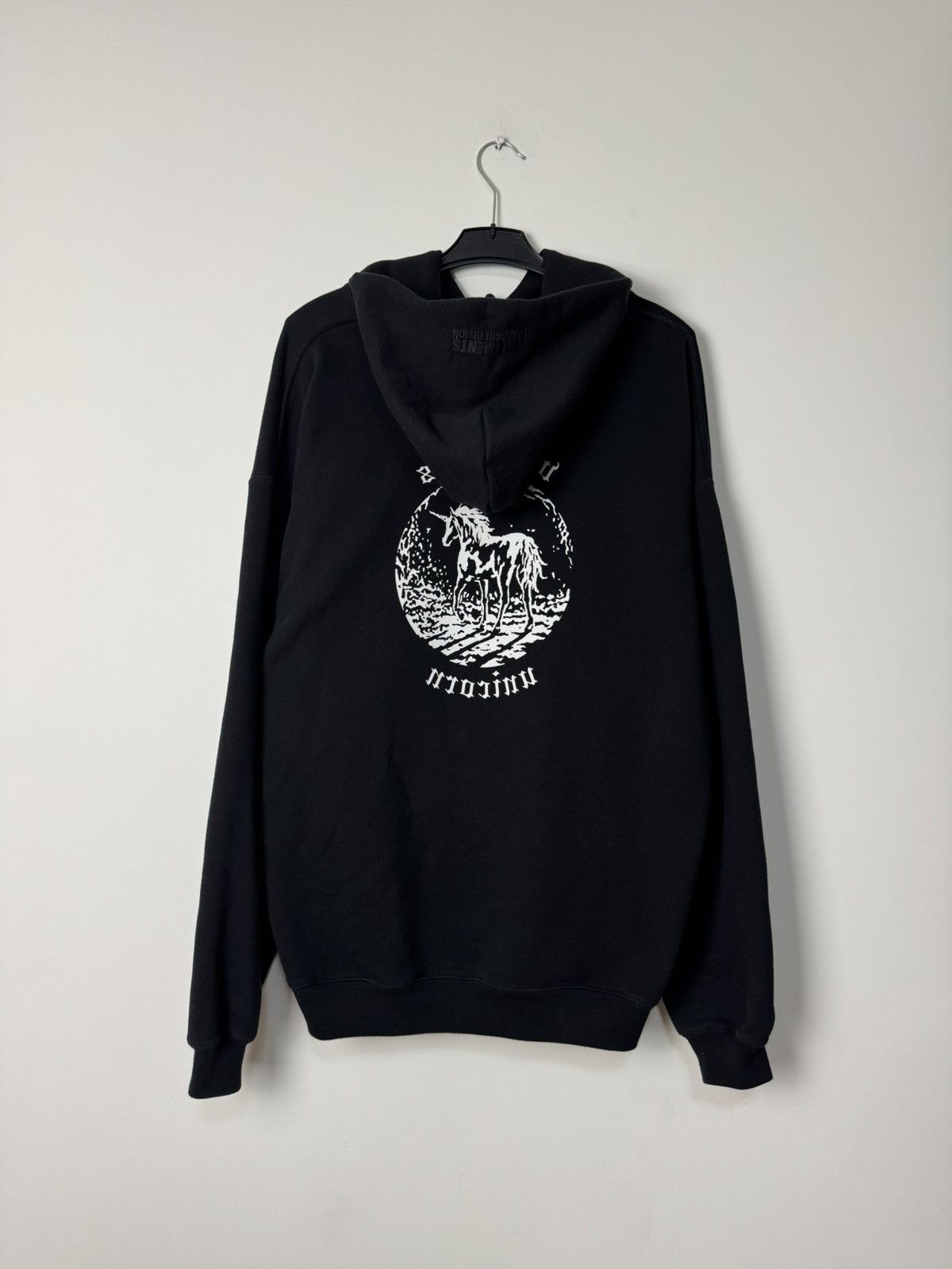 Vetements Vetements Unicorn hoodie black FW18 Avantgarde luxury Size US M / EU 48-50 / 2 - 7 Thumbnail