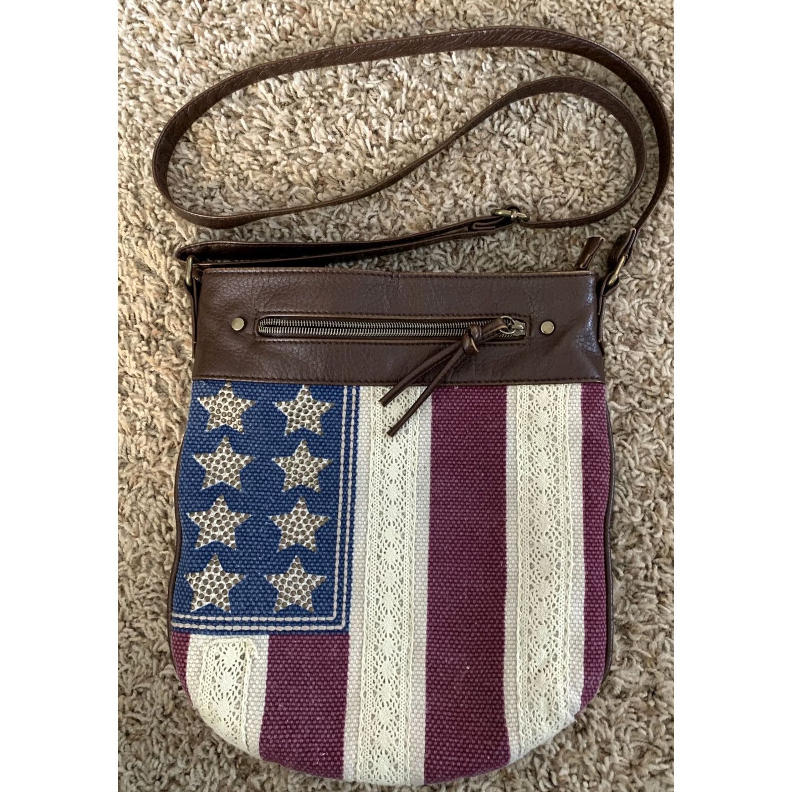 J Brand T-Shirt &Jeans Bag Crossbody Womens Medium Multicolor USA Faux Leather Zipper Pocket Adjustable Shoulder Strap Concealed Zipper Size M / US 6-8 / IT 42-44 - 2 Thumbnail