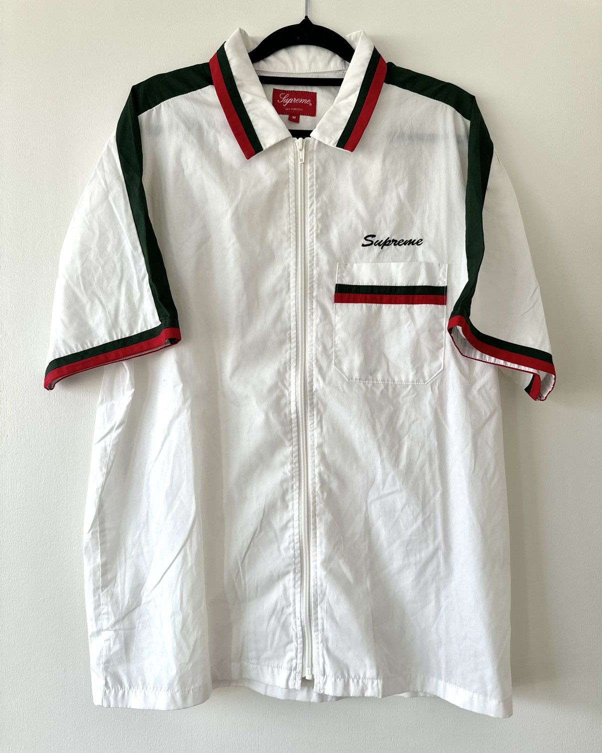 Supreme Zip Up Gucci Work Shirt