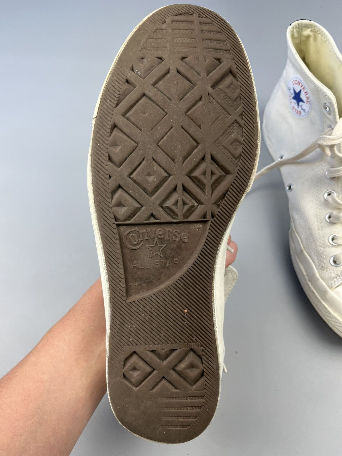 Comme des Garcons × Comme des Garcons PLAY × Converse Comme des Garçons PLAY x Converse High Steel Shoes CDG Size US 11 / EU 44 - 15 Thumbnail