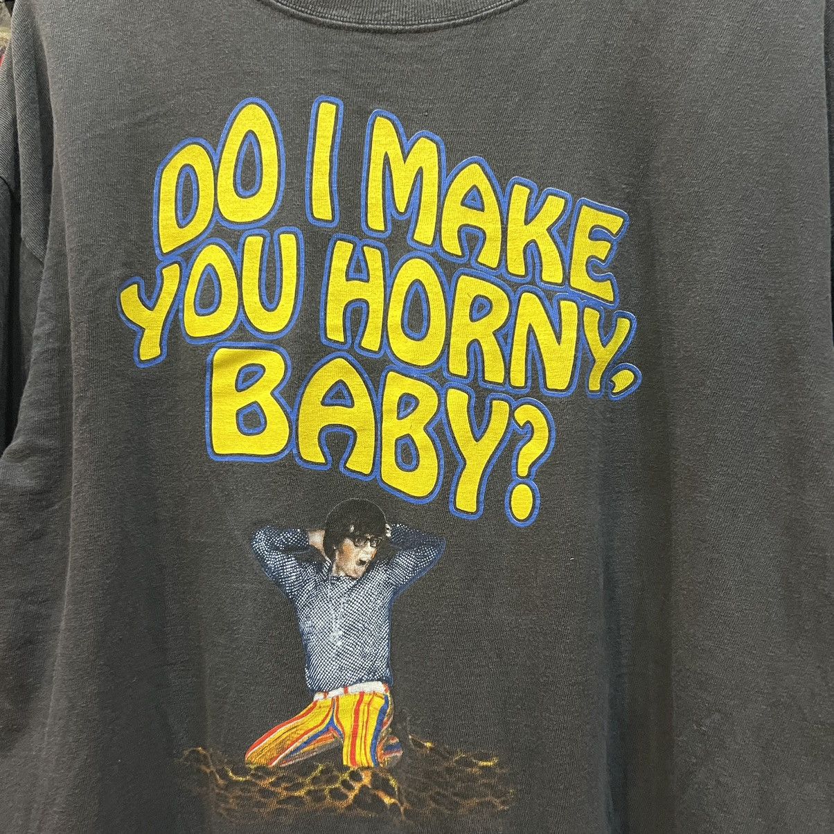 Band Tees × Vintage Vintage 90’s Austin Powers Do I Make You Happy Baby? 1998 Size US XL / EU 56 / 4 - 3 Thumbnail