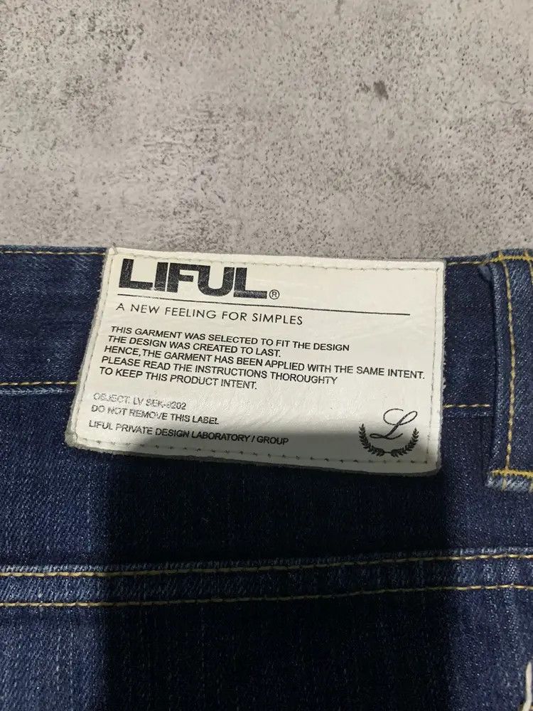 LIFUL MINIMAL GARMENTS S/S 2008 LIFUL slim straight redline selvedge jeans Size US 33 - 12 Thumbnail