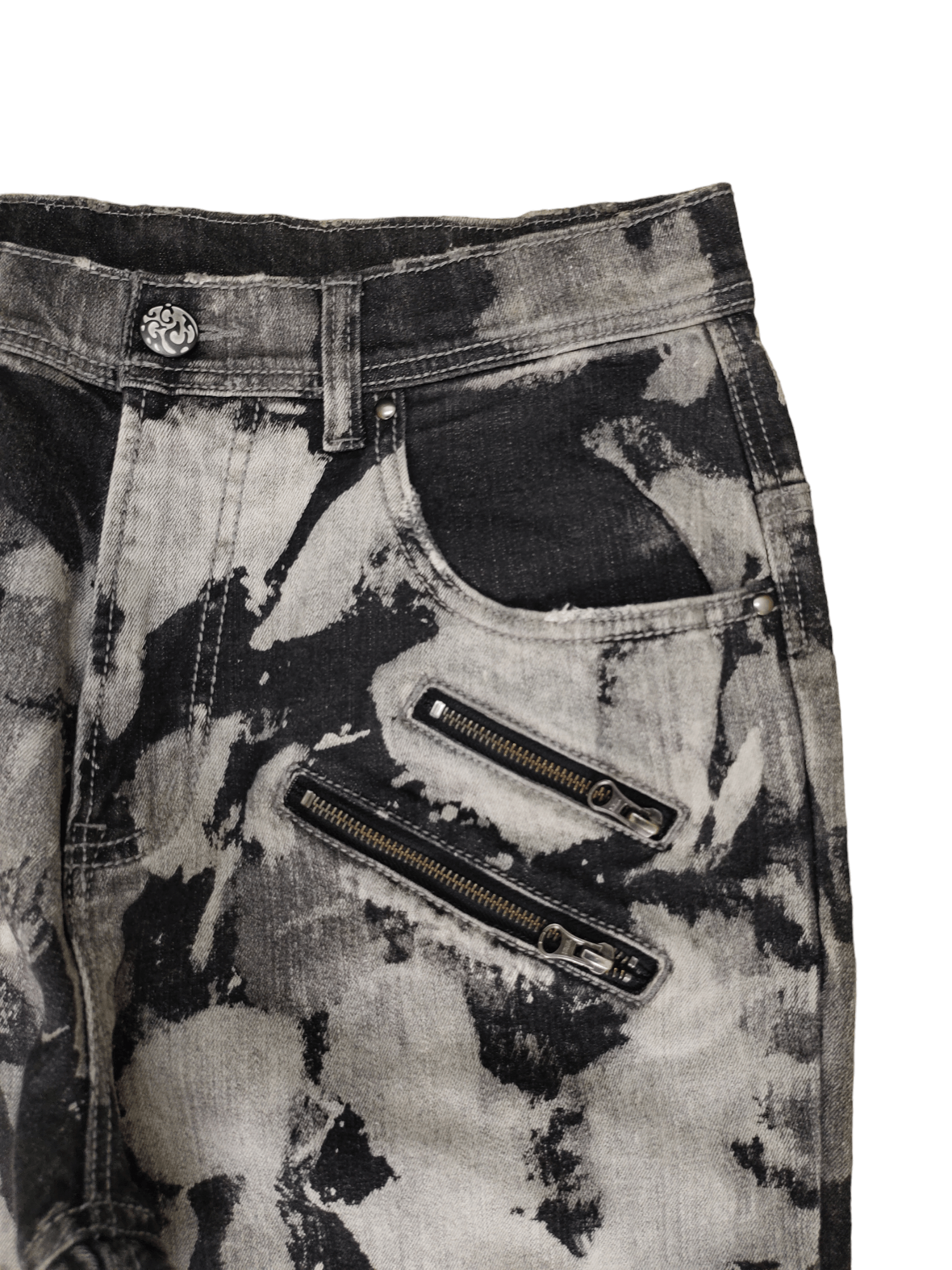 Hysteric Glamour × Undercover Vintage Y2k Allix Design Acid Wash Baggy Jeans Jnco Style Size US 32 / EU 48 - 3 Thumbnail