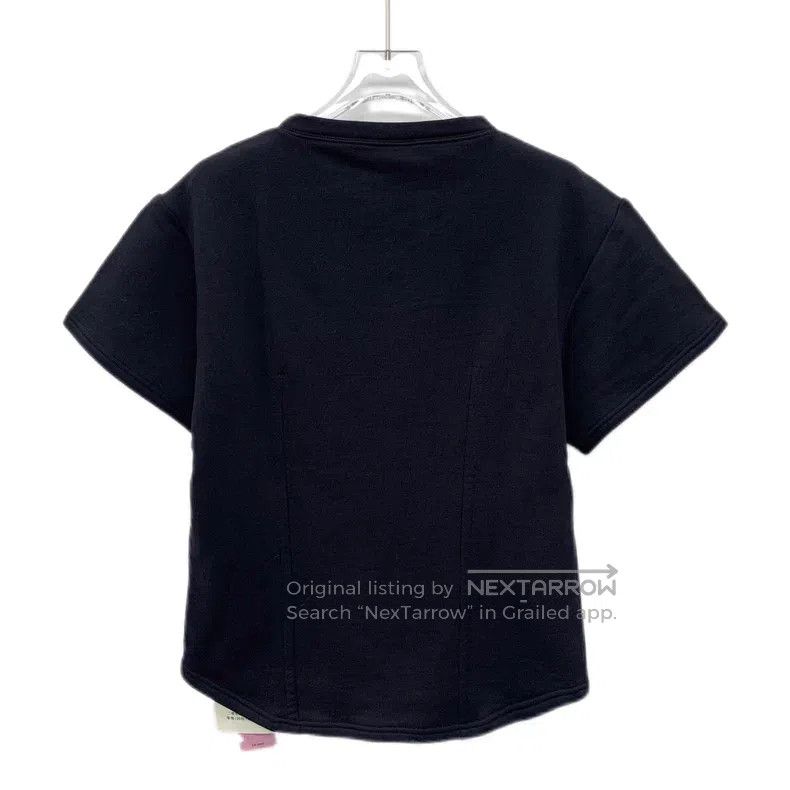 Chanel Chanel Black letter-inlaid diamond cotton round-neck short Size XS / US 0-2 / IT 36-38 - 2 Thumbnail