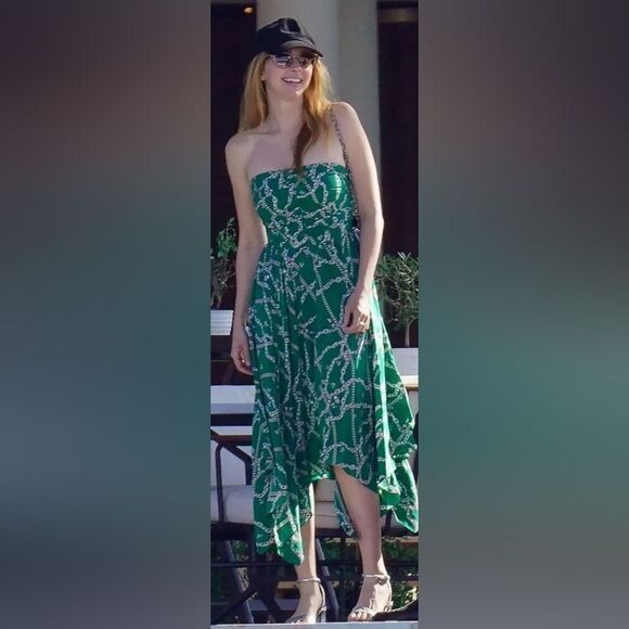 Zadig & Voltaire Zadig & Voltaire Raphia Emerald Green Skull Chaine Logo Dres Size M / US 6-8 / IT 42-44 - 10 Thumbnail