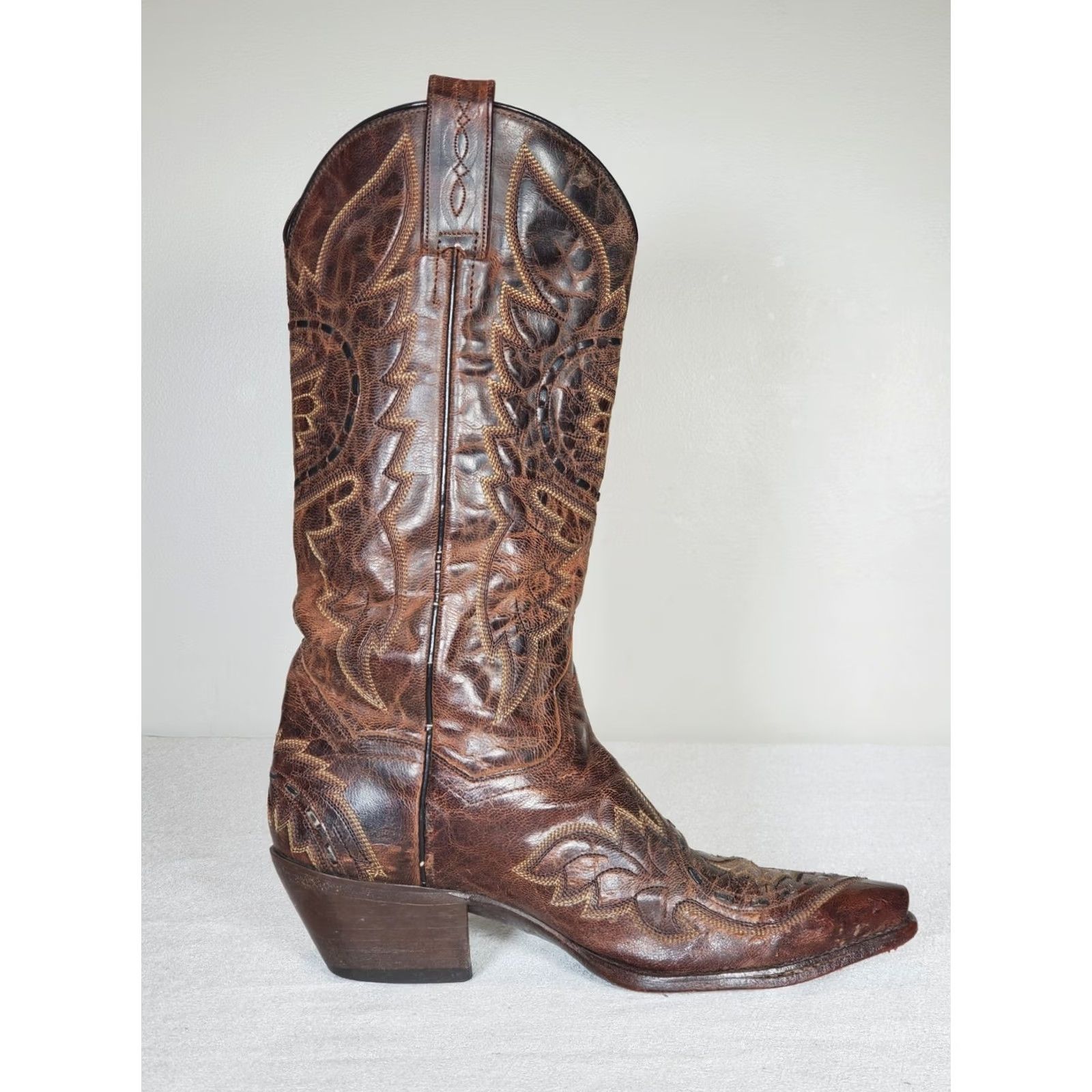Dan Post Dan Post Sidewinder Boots Women's US 6.5 Brown Mad Cat Leather 3422 Western Size US 7 / IT 37 - 4 Thumbnail