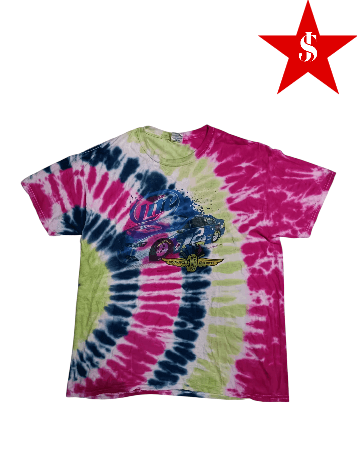 NASCAR × Vintage Nascar Brad Keselowski Miller Lite Tie Dye Size US L / EU 52-54 / 3 - 1 Thumbnail