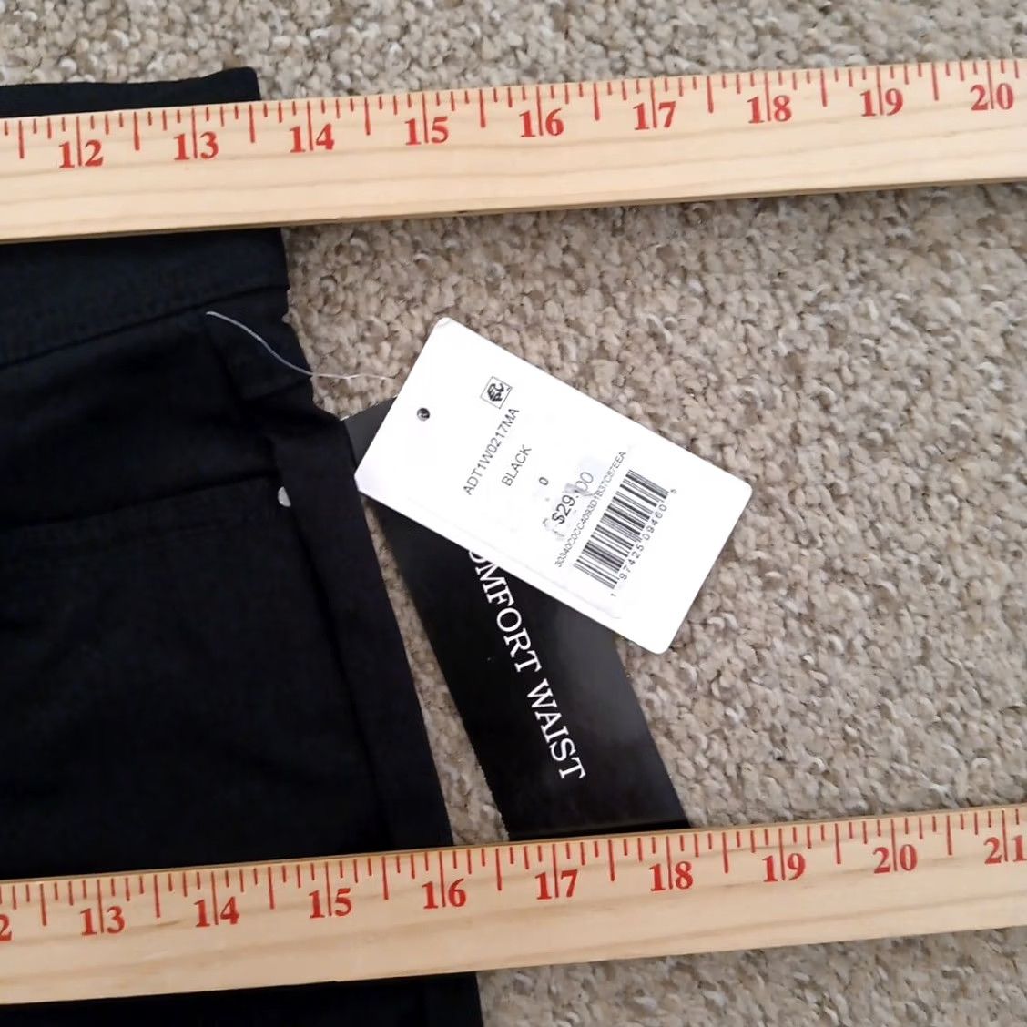 Vintage 89th & Madison Jegging Pants Womens Size 0 Black Pockets Straight Leg 27x29 Mid Rise Nylon Rayon Spandex Size 25" / US 0 / IT 36 - 3 Thumbnail