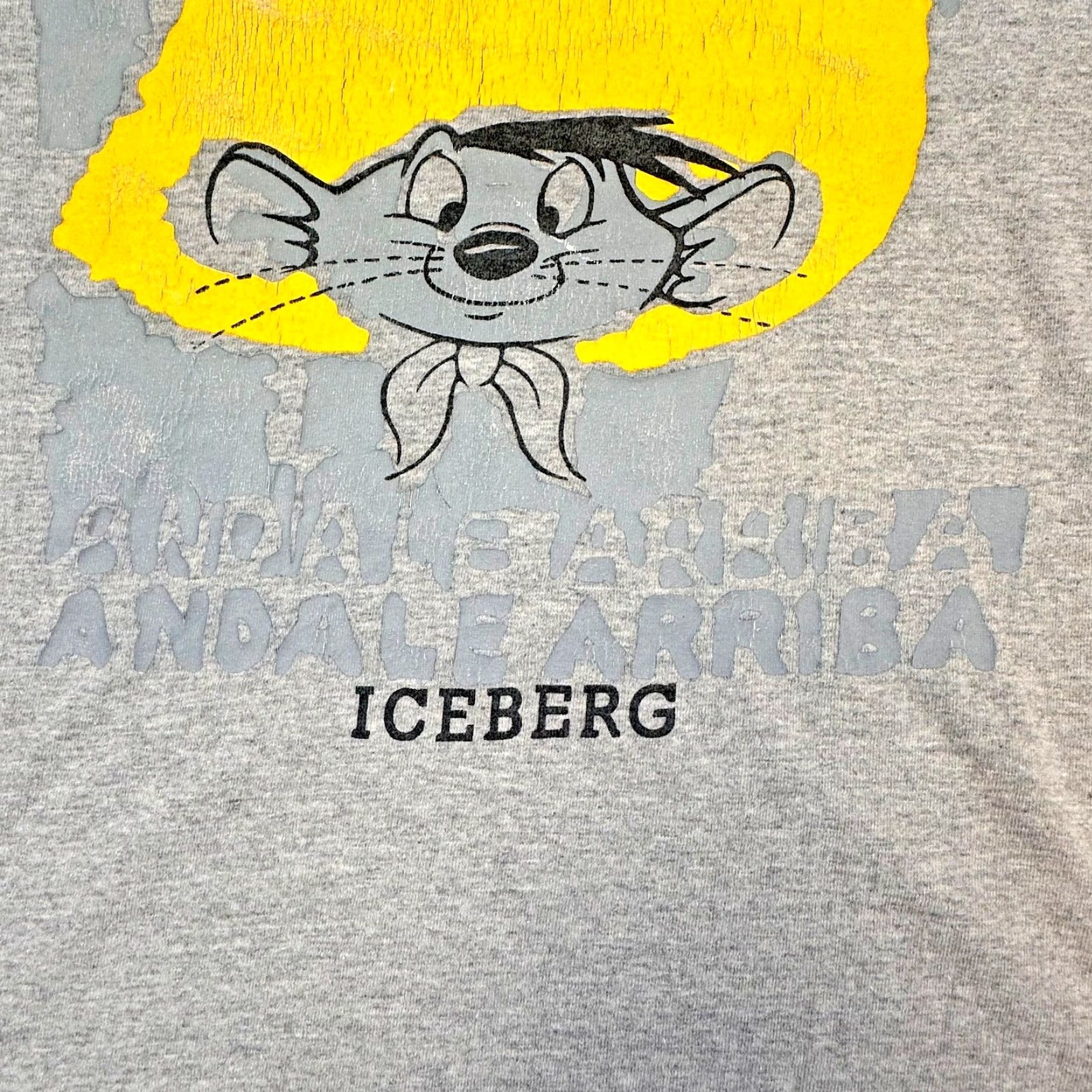 Vintage Iceberg Jeans Tee Mens 2XL Speedy Gonzalez Graphic Made in Italy Iceberg Shirt Graphic Print Cartoon Looney Tunes Summer Spring 90s Mens Size US 39 - 4 Thumbnail