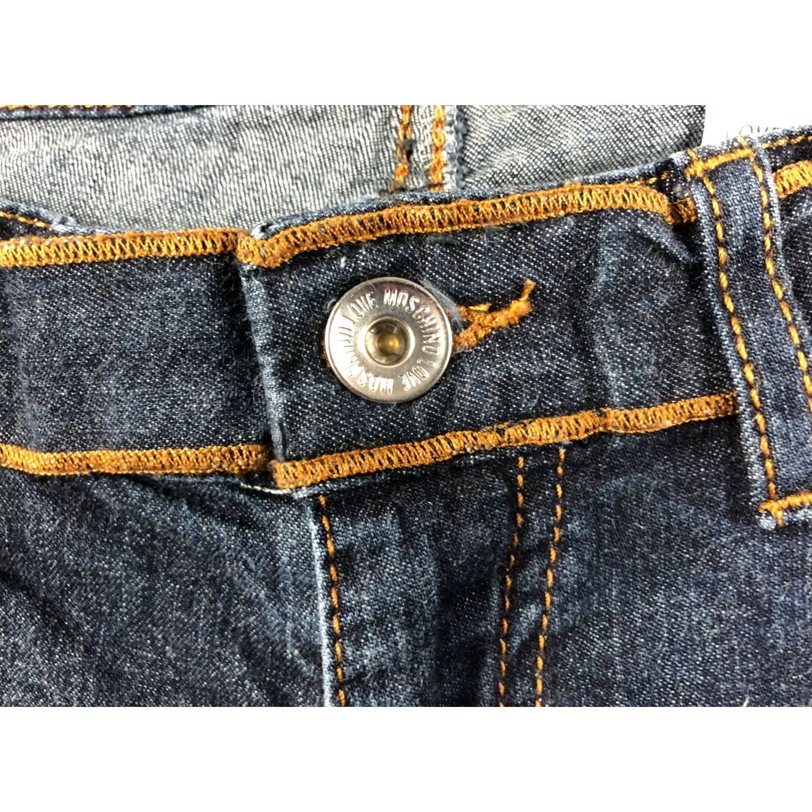 Moschino Love Moschino Jeans 29 Blue Denim Regular Tapered Cotton Elastane Size 29" - 5 Thumbnail