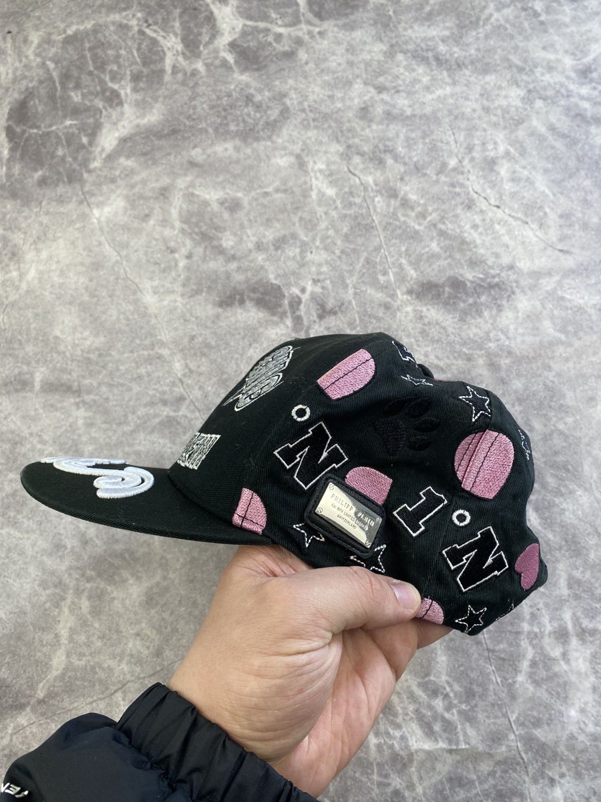 Philipp Plein Philipp Plein Holy Chic Embroidered Cap with Crystal Size ONE SIZE - 3 Thumbnail