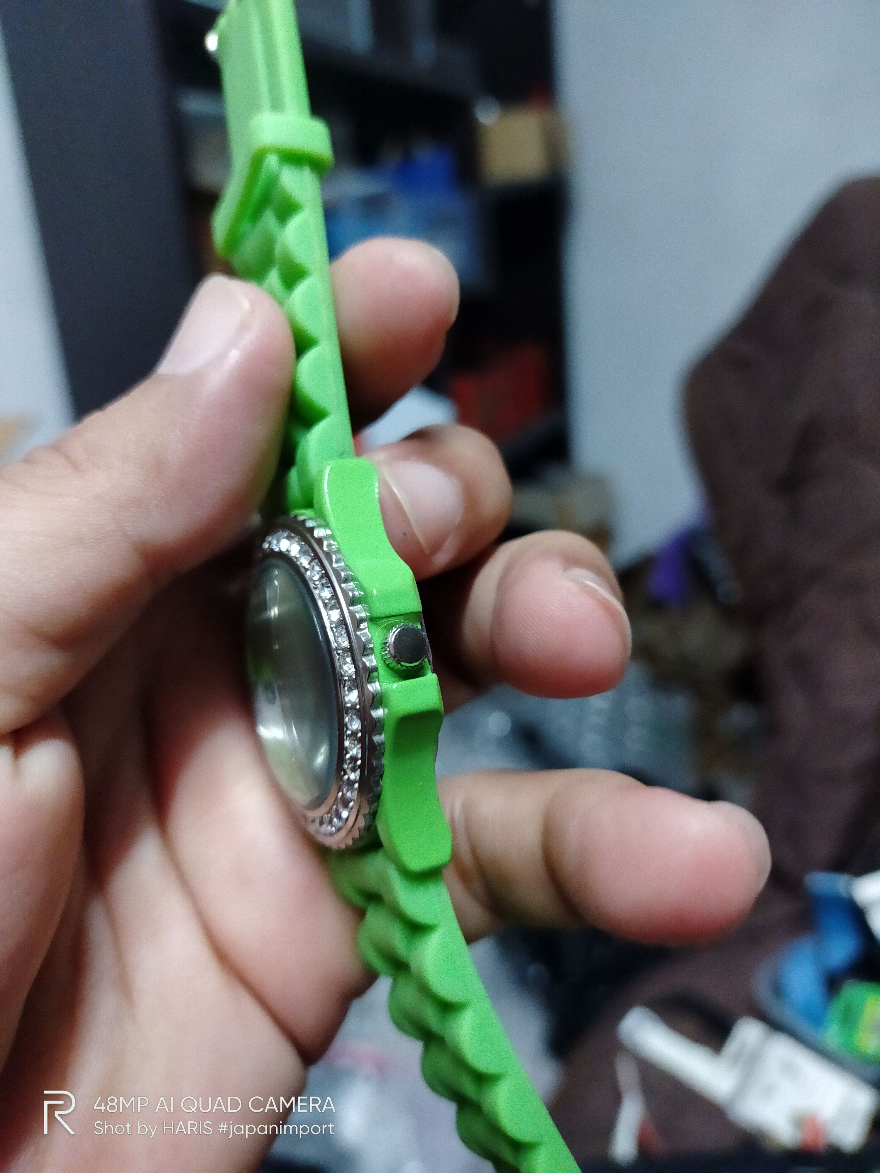 Designer × Vintage GREEN COOL 💥 GENEVA PLATINUM WATCH JAPAN DESIGN Size ONE SIZE - 6 Thumbnail