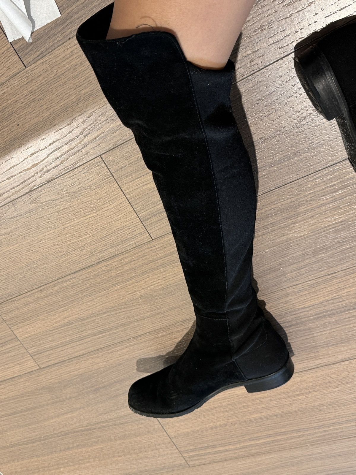 Stuart Weitzman SW classic 5050 boots black suede Size US 7 / IT 37 - 4 Thumbnail