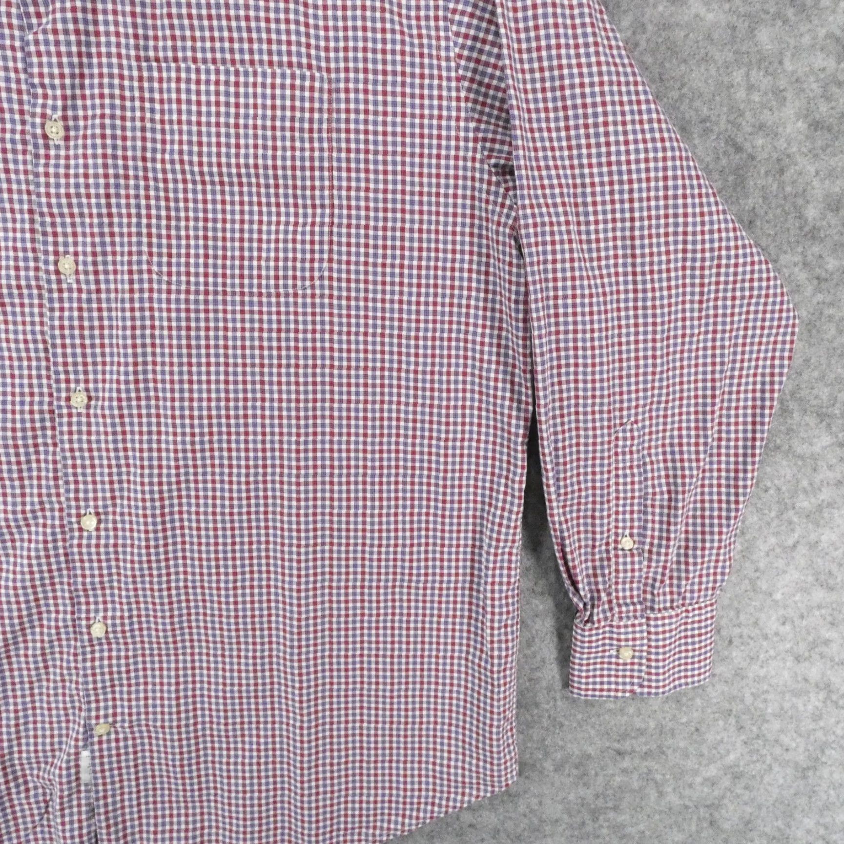 Peter Millar Peter Millar Shirt Mens XL Long Sleeve Button-Up Plaid Blue Red Size US XL / EU 56 / 4 - 5 Thumbnail
