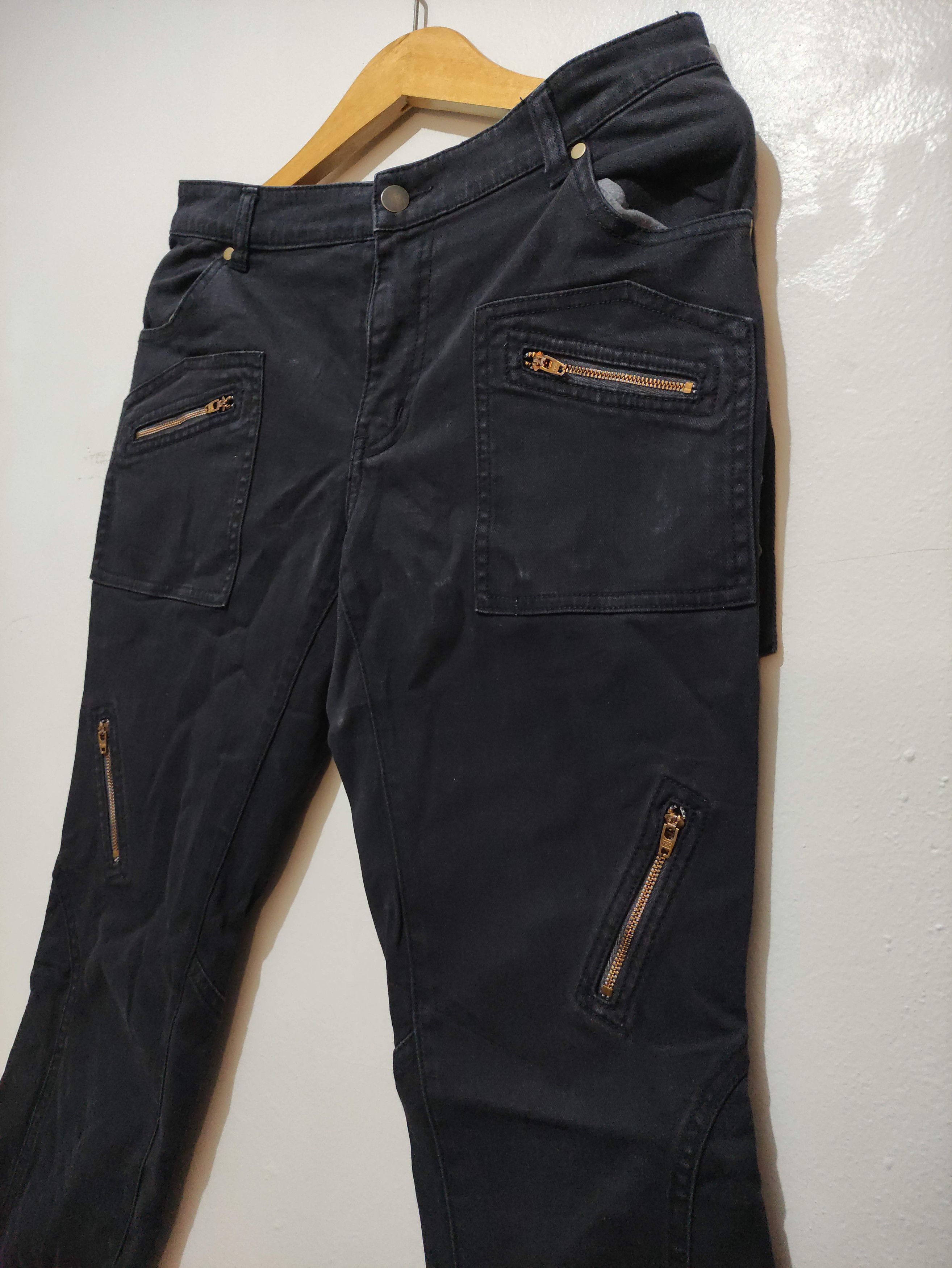 Tornado Mart BACK RUSH Black Japaneese lgb style lace up flare jeans Size US 32 / EU 48 - 12 Thumbnail